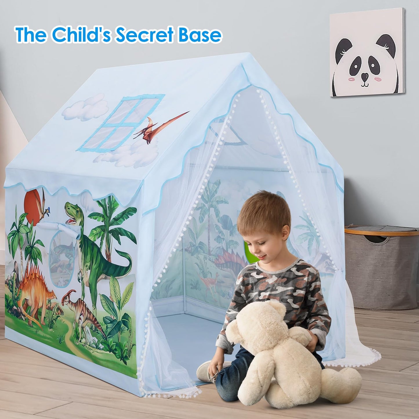 Decalsweet Kids Tent – Spacious Foldable Playhouse for Indoor & Outdoor Fun