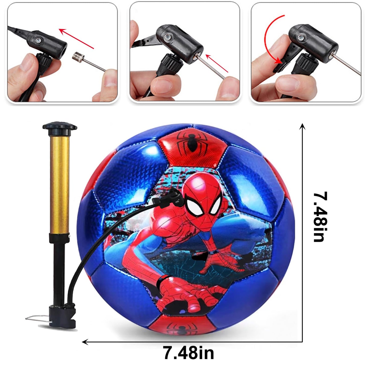 DECLIR Soccer Ball Size 4 for Kids – Indoor/Outdoor Ball with Pump