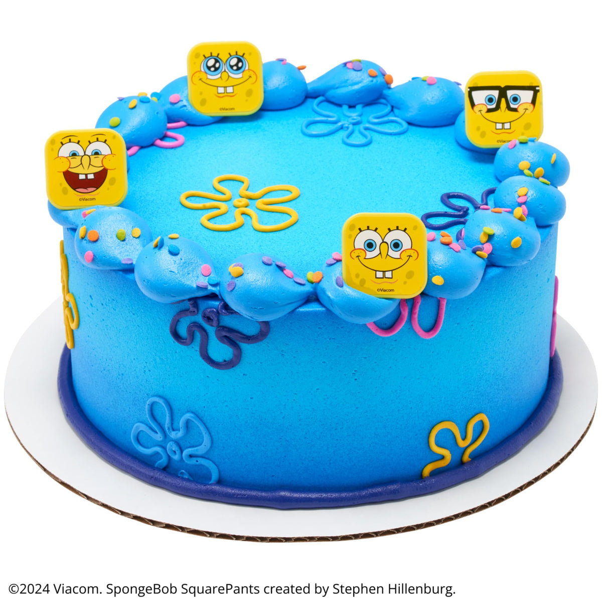 DecoPac SpongeBob Mood Faces Cupcake Rings – 24 Pack (Officially Licensed)