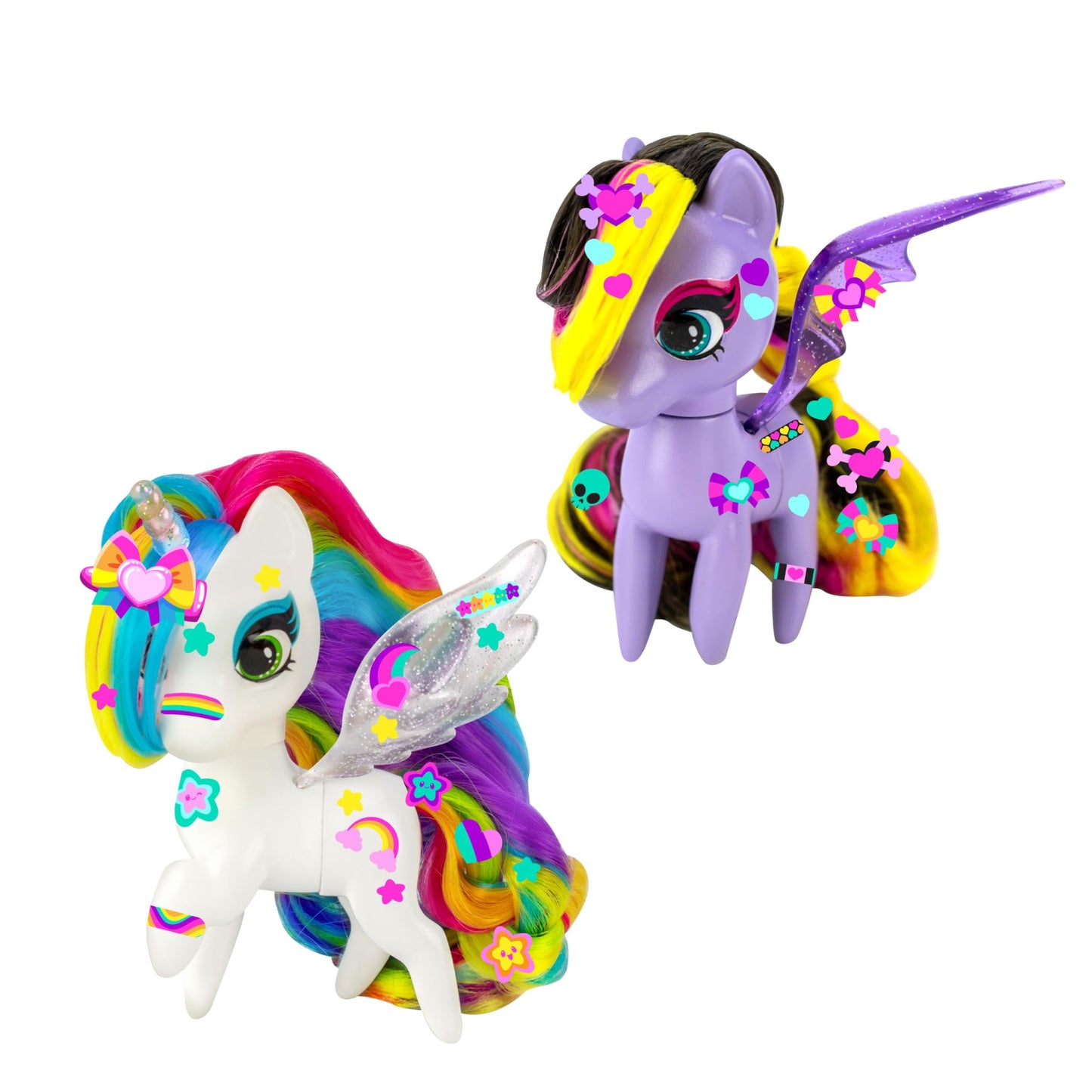 Decora Ponyz 2-Pack A: Decora & Gothica – Glitter Wings, Rainbow Mane, and Styling Fun | DECORA GIRLZ