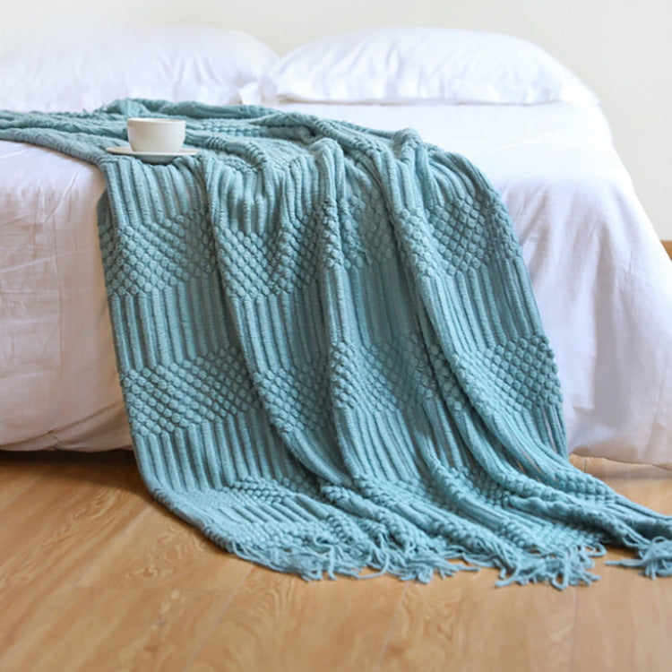 Luxury Cashmere-Like Tassel Blanket Scarf | Sofa Bed Throw - Neomodest