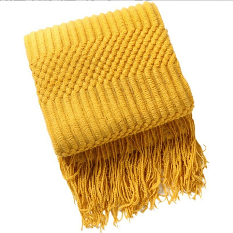 Luxury Cashmere-Like Tassel Blanket Scarf | Sofa Bed Throw - Neomodest