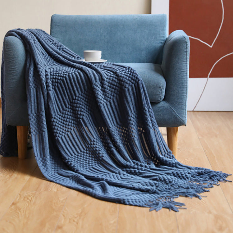 Luxury Cashmere-Like Tassel Blanket Scarf | Sofa Bed Throw - Neomodest