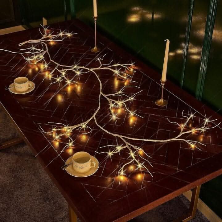 6ft LED Artificial Birch Garland Battery Operated Twig Decoration