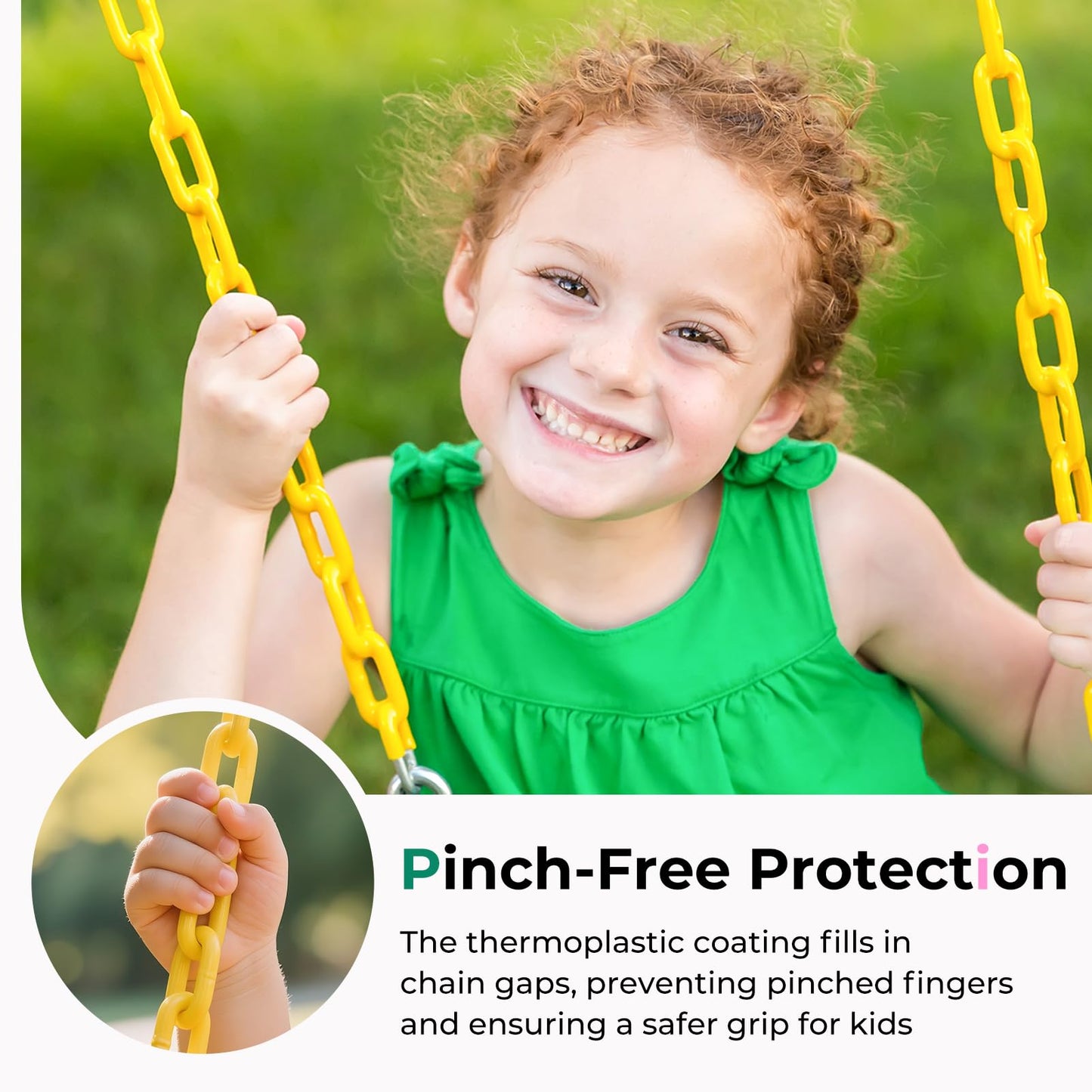 DECORLIFE Toddler Swing - Outdoor Baby Swing, 330 lb Capacity, Safe Chains