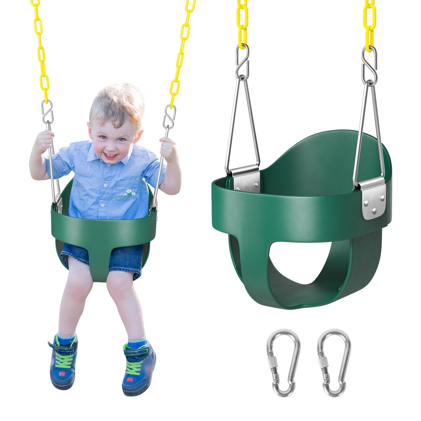DECORLIFE Toddler Swing - Outdoor Baby Swing, 330 lb Capacity, Safe Chains