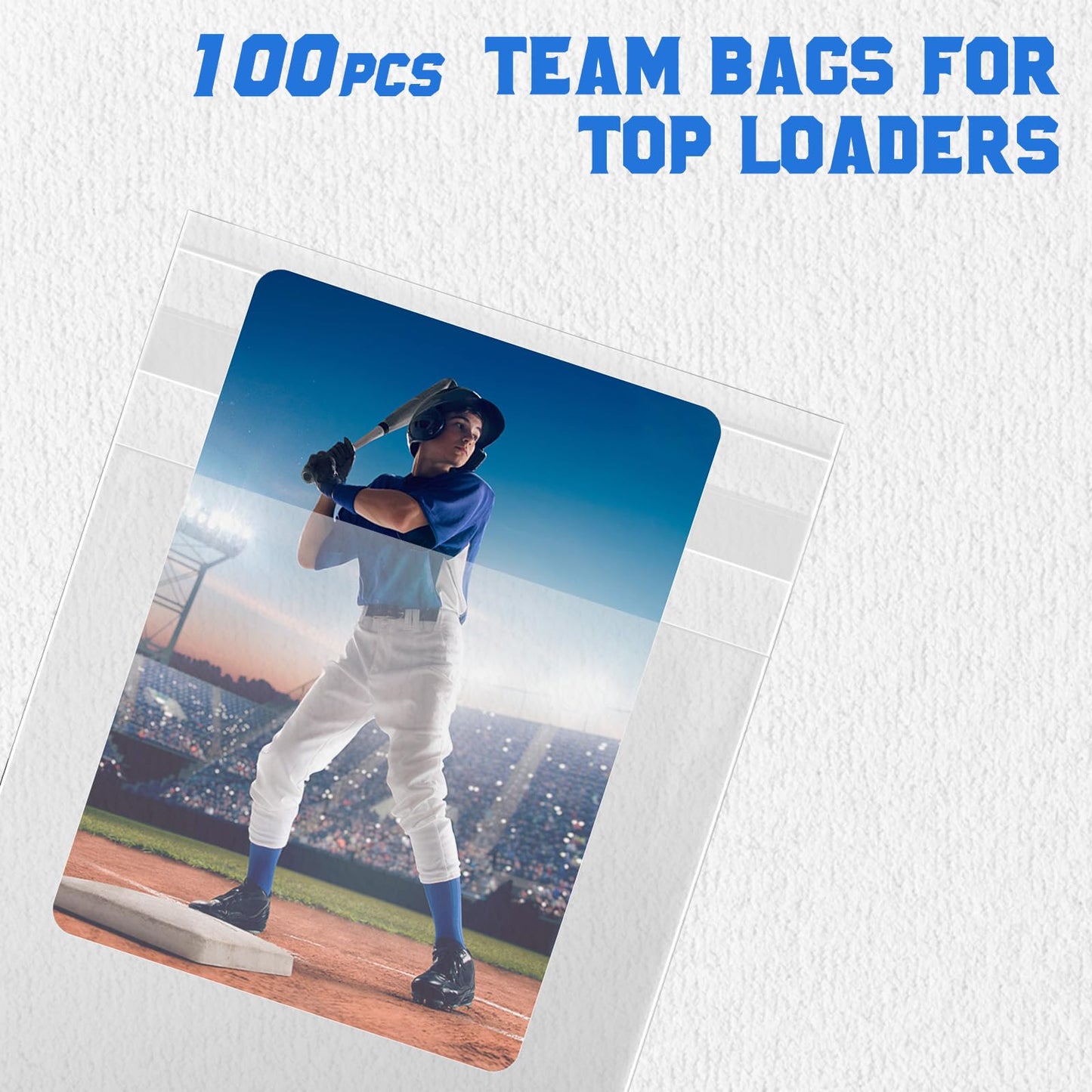 DEDC Team Bags for Trading Cards - 3x4 Inch, 35PT Top Loaders, 100 Pcs
