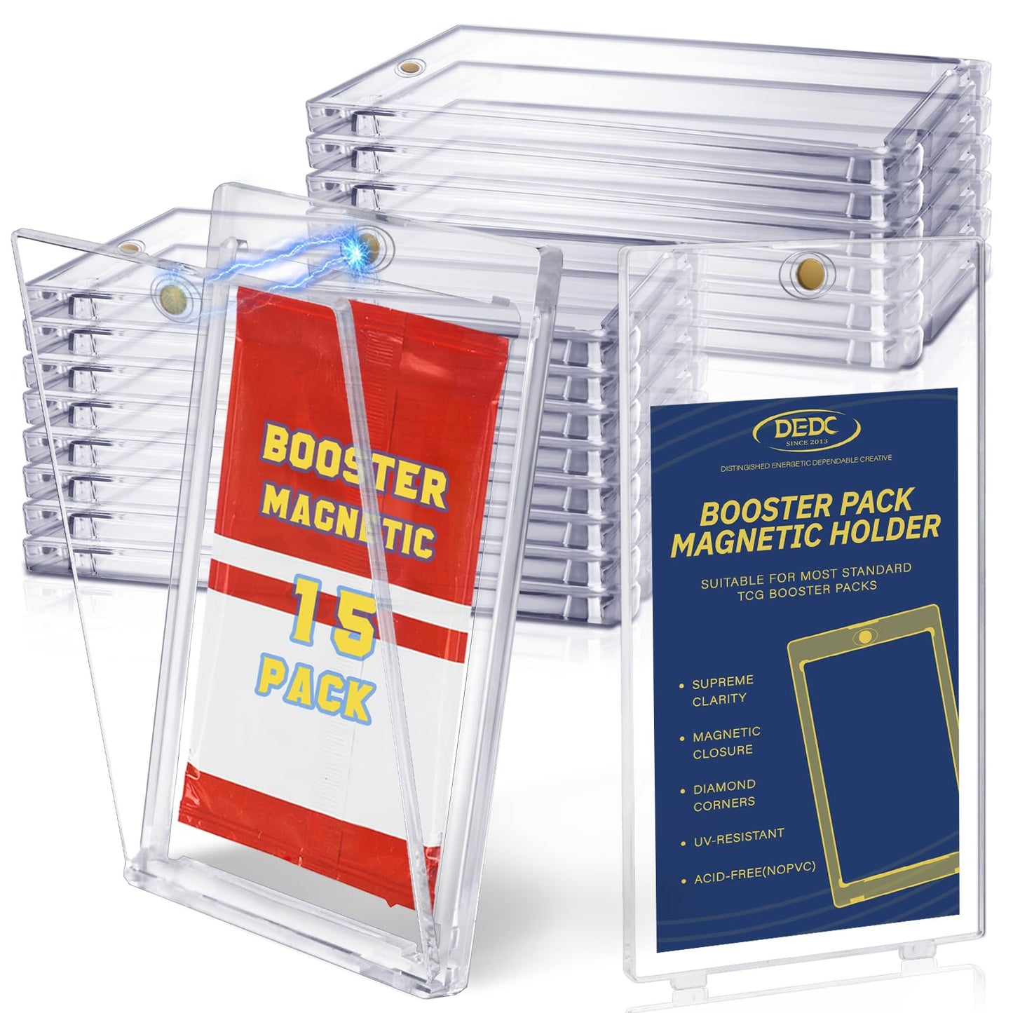 DEDC One Touch Card Holder – Magnetic Booster Pack Protector Display Case