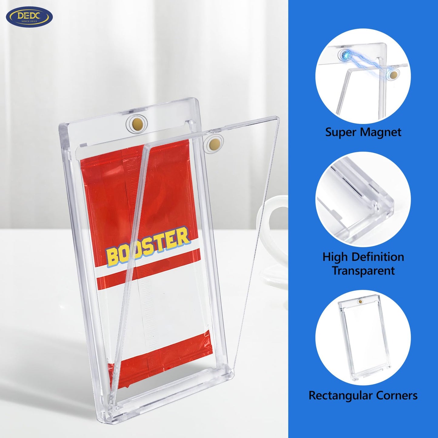 DEDC One Touch Card Holder – Magnetic Booster Pack Protector Display Case