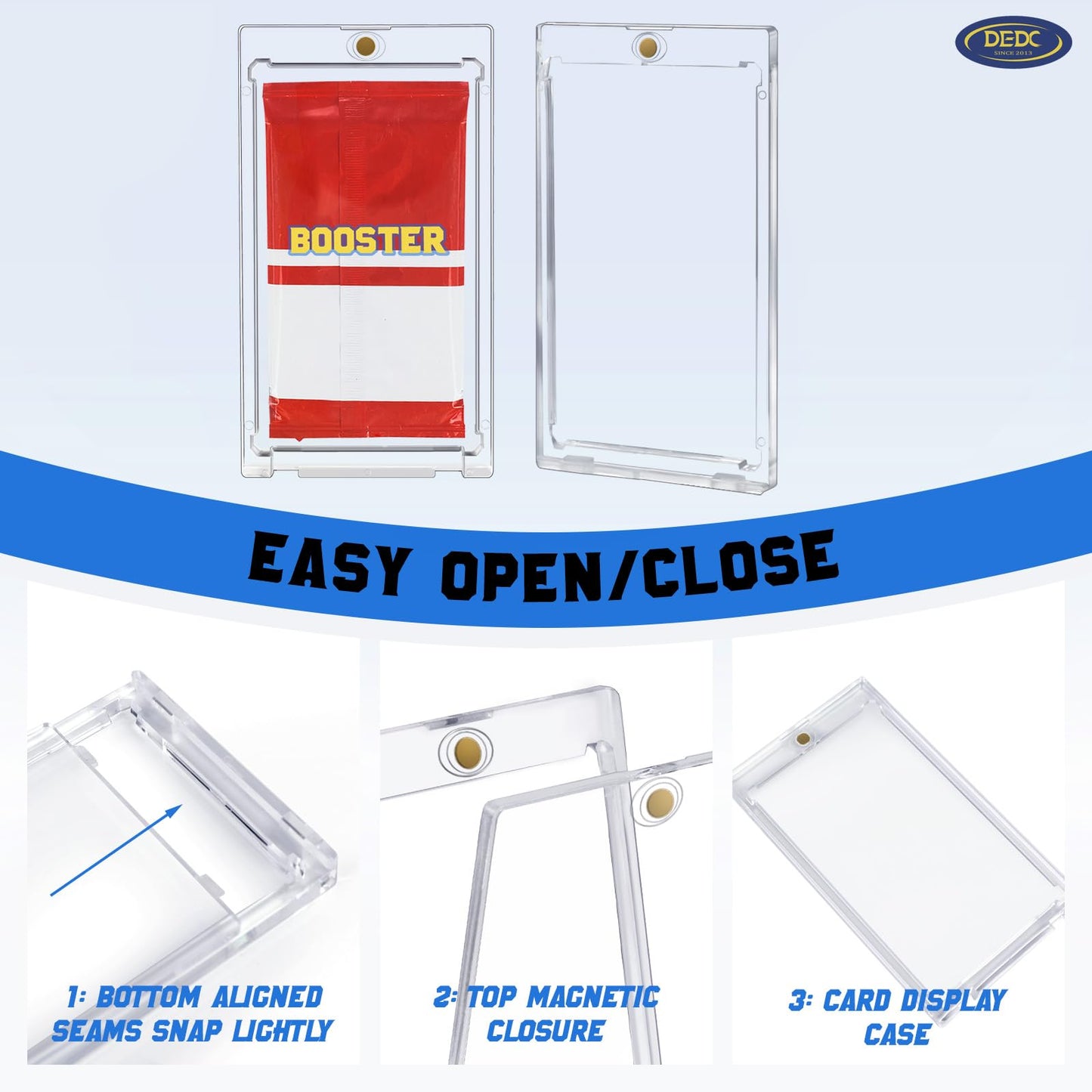 DEDC One Touch Card Holder – Magnetic Booster Pack Protector Display Case