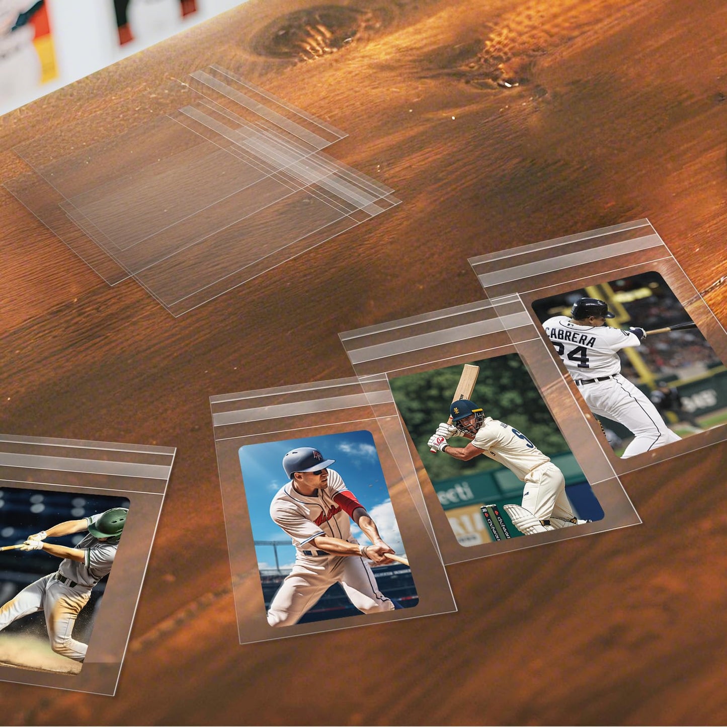 DEDC 1000 Pcs Card Sleeves Team Bags | 3x4 Top Loader Fit for Trading Cards
