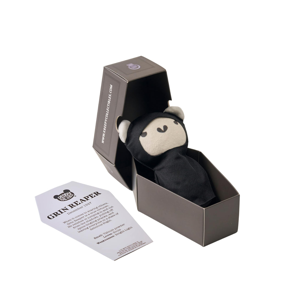 Deddy Bears Halloween Coffin – 5-Inch Grinreaper Plush