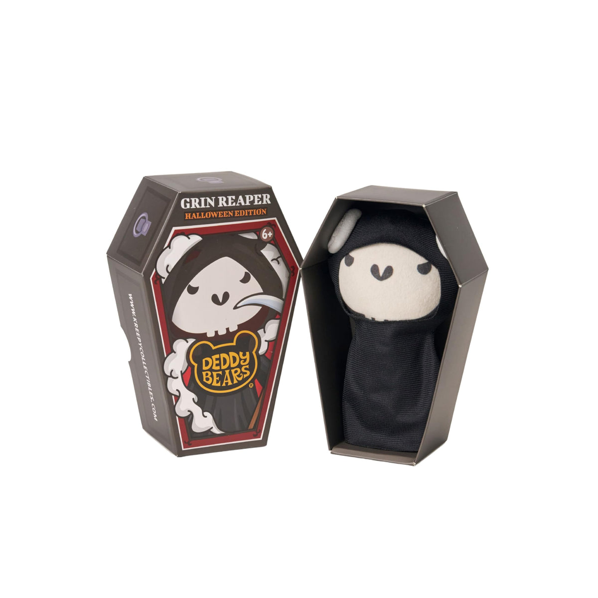 Deddy Bears Halloween Coffin – 5-Inch Grinreaper Plush