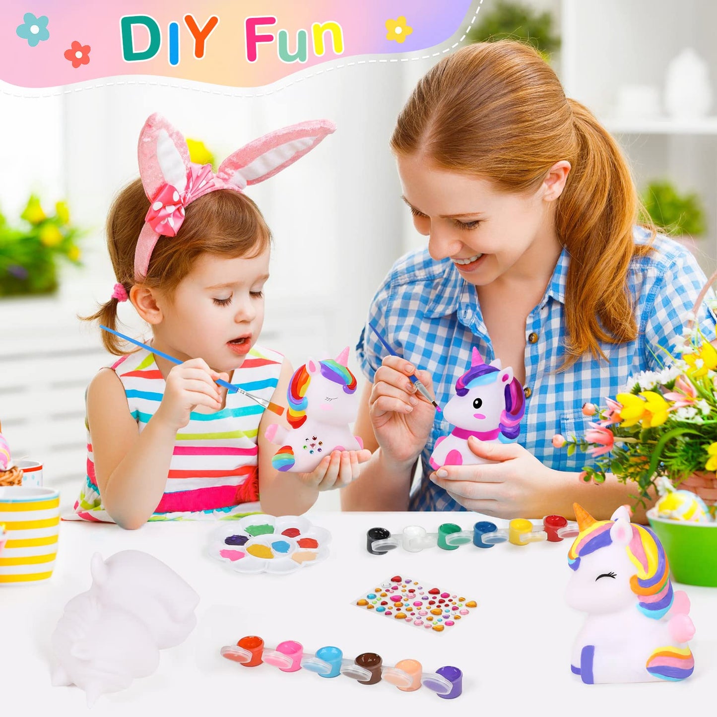 dededa Paint Your Own Unicorn Night Light Art Kit for Kids 4-12+ | Creative Unicorn Painting Gift