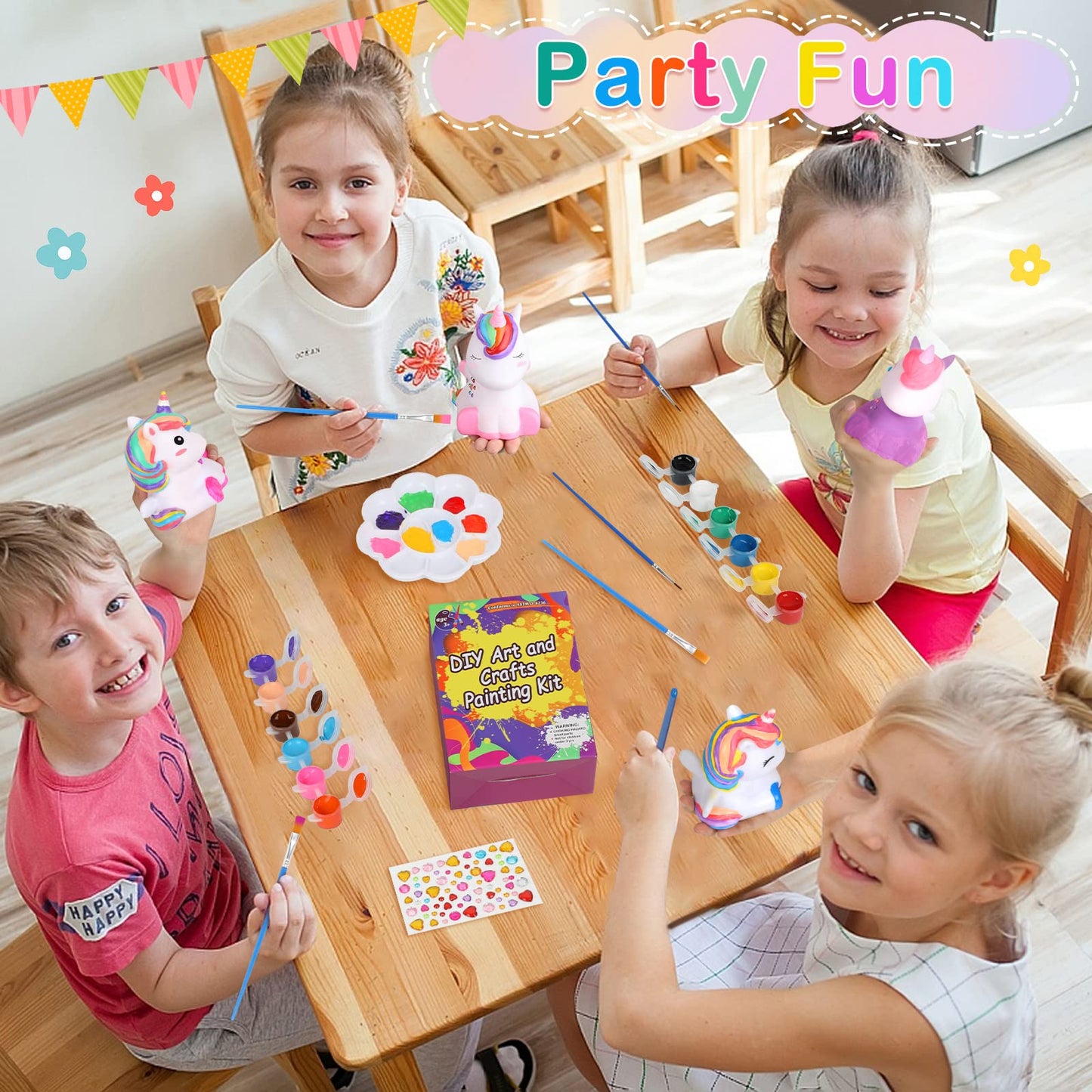 dededa Paint Your Own Unicorn Night Light Art Kit for Kids 4-12+ | Creative Unicorn Painting Gift