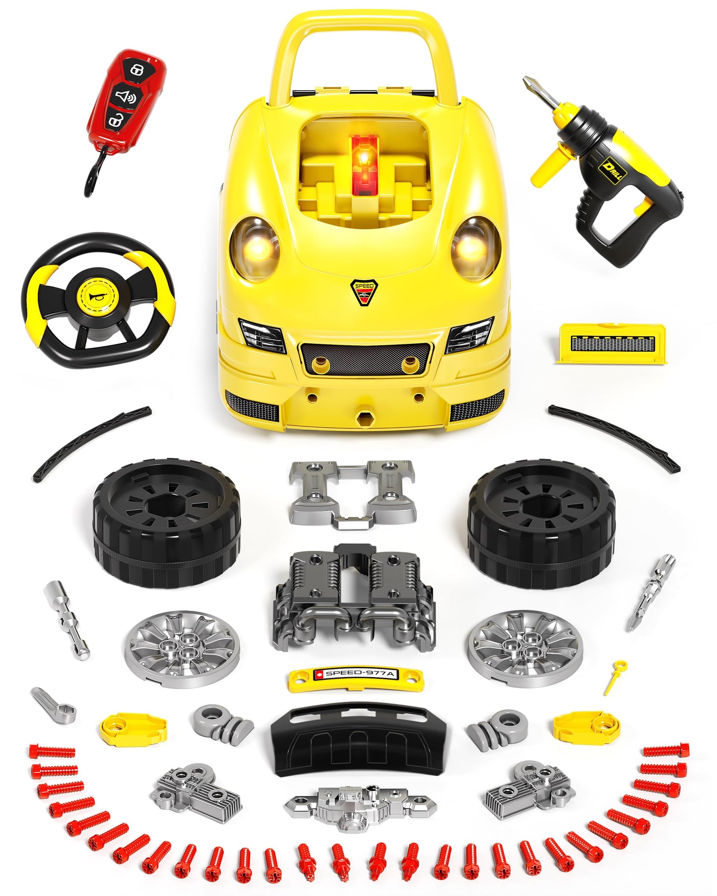 Deejoy Large Truck Builder Kit for Toddlers 3-5 – Mechanic Workshop with Light & Sound