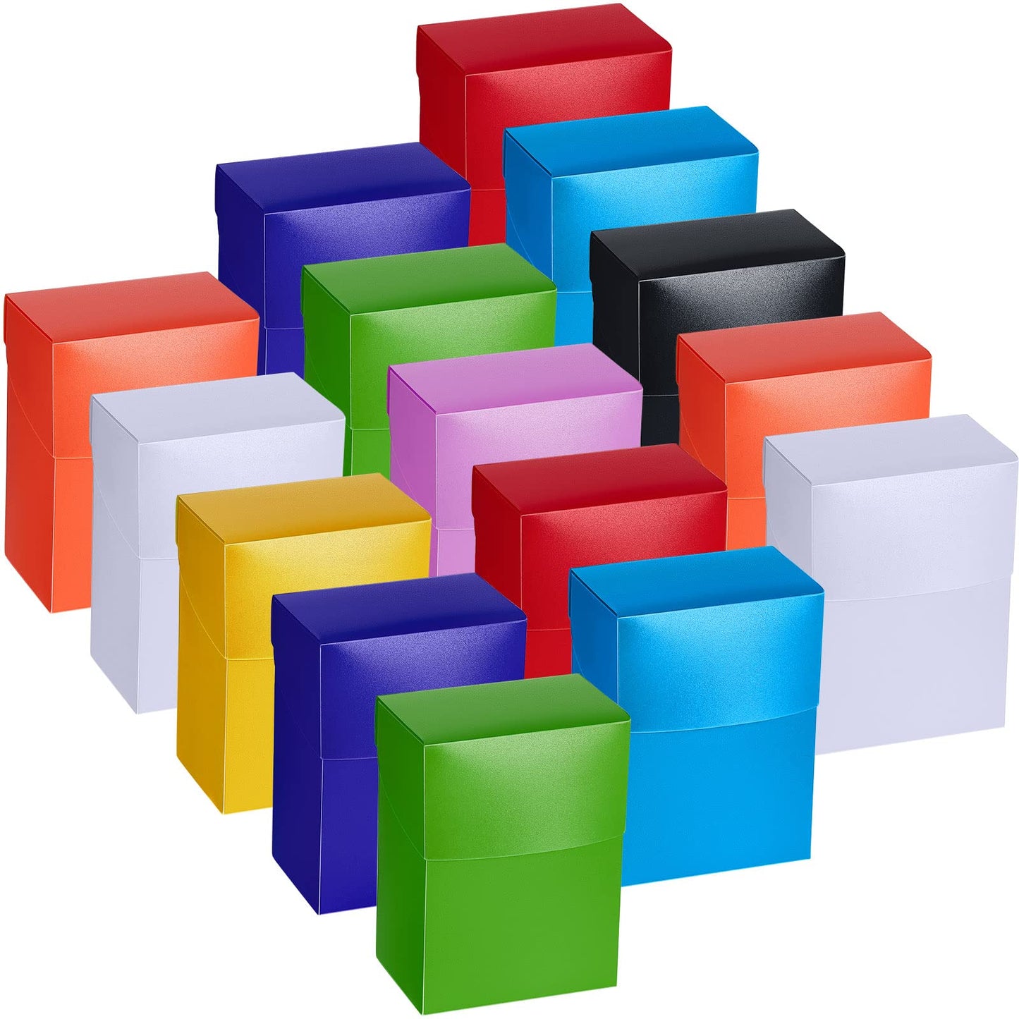 Deekin 18-Pack Deck Card Box – Portable Trading Card Storage Case (Bright Colors)