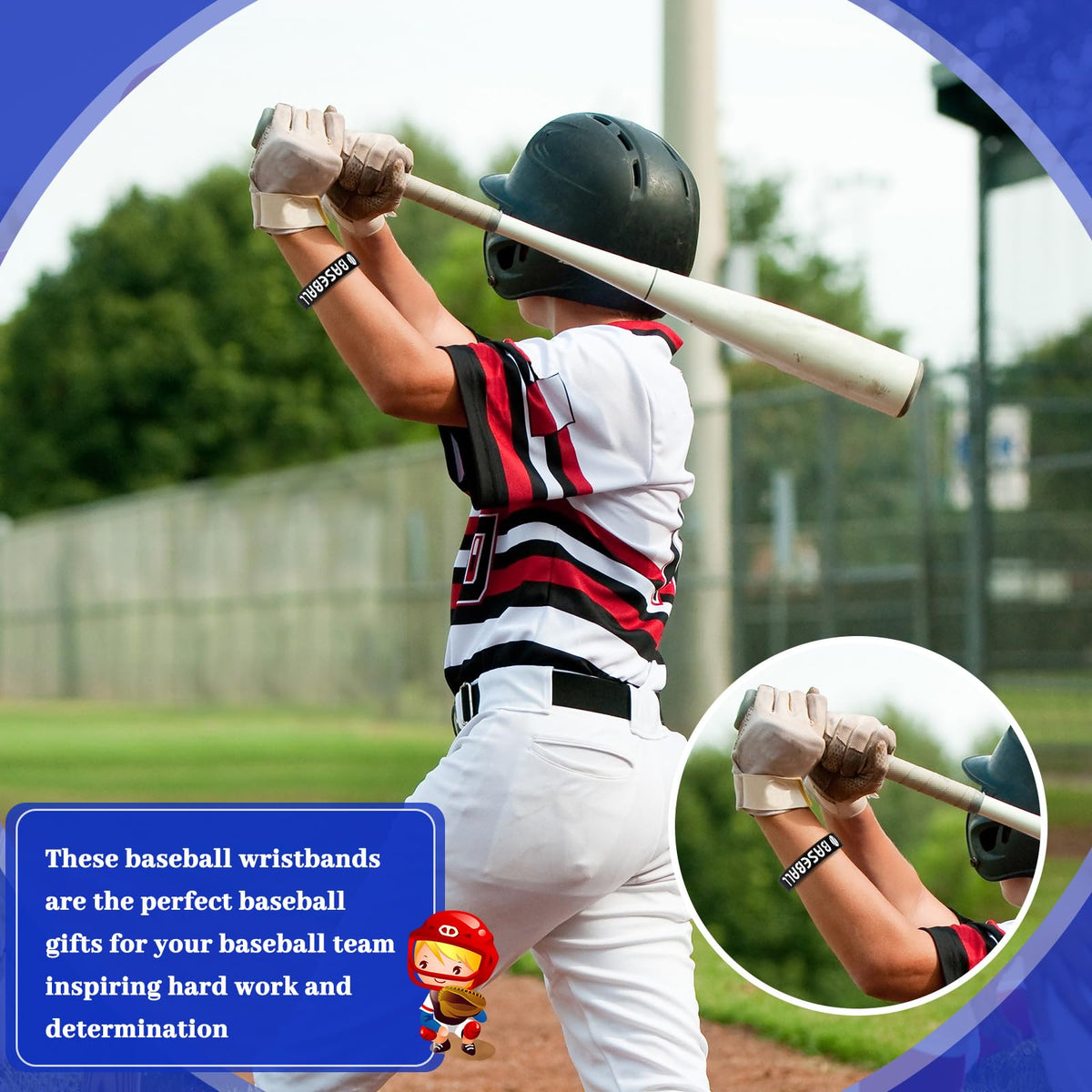 Deekin 36 Pcs Baseball Motivational Silicone Wristbands – 3 Styles for Team Spirit & Party Favors