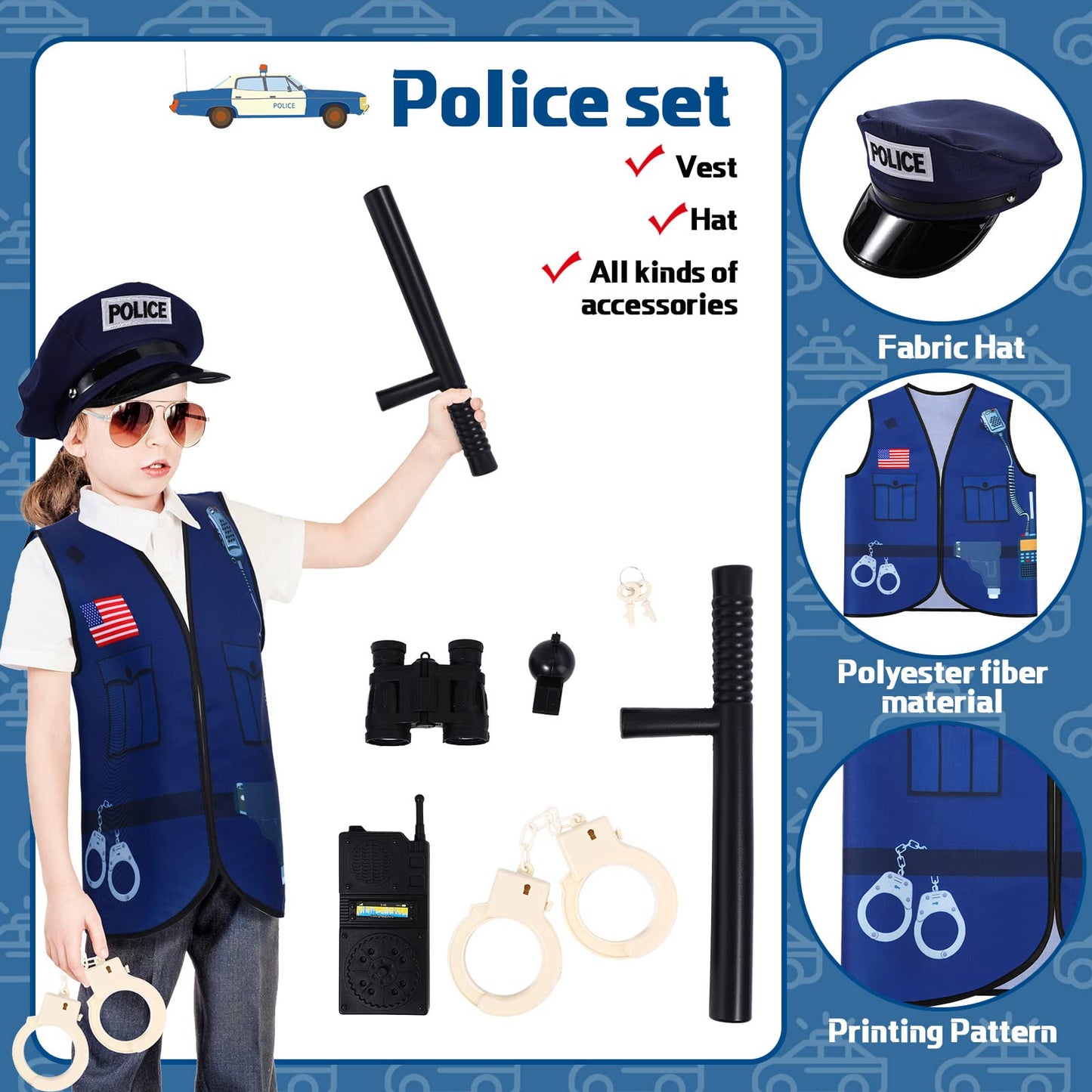 Deekin Community Helpers Costume Set for Kids – 5 Dress-Up Outfits (Ages 3–7)