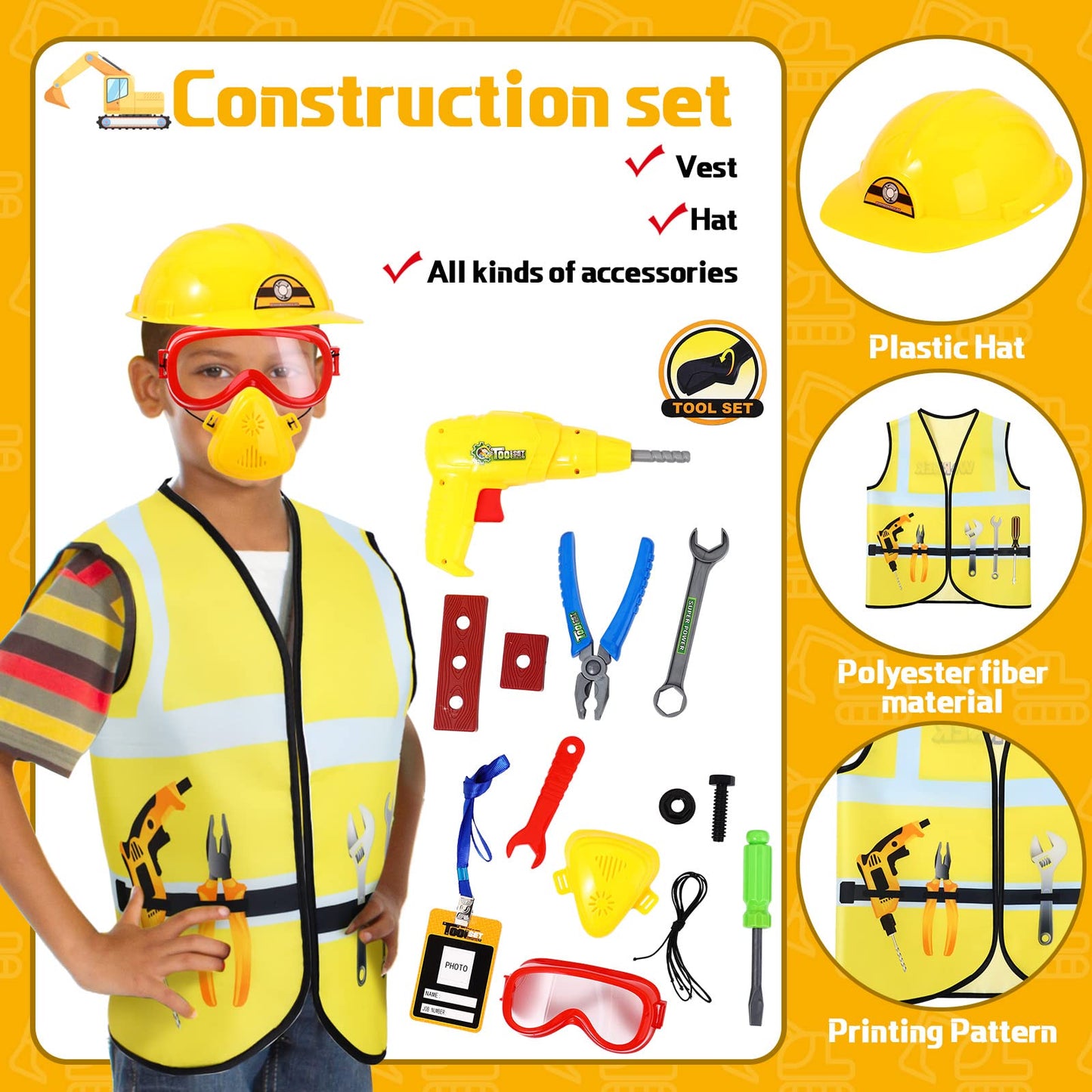 Deekin Community Helpers Costume Set for Kids – 5 Dress-Up Outfits (Ages 3–7)