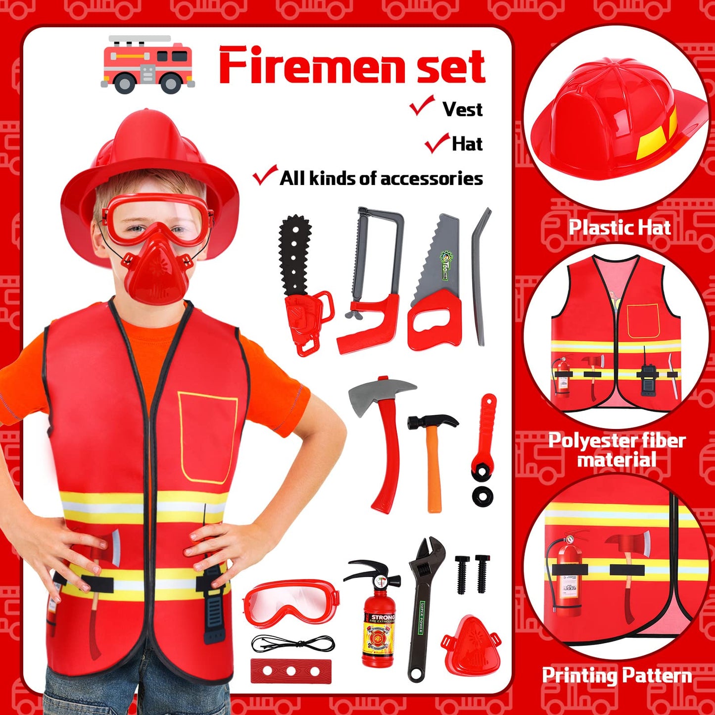 Deekin Community Helpers Costume Set for Kids – 5 Dress-Up Outfits (Ages 3–7)