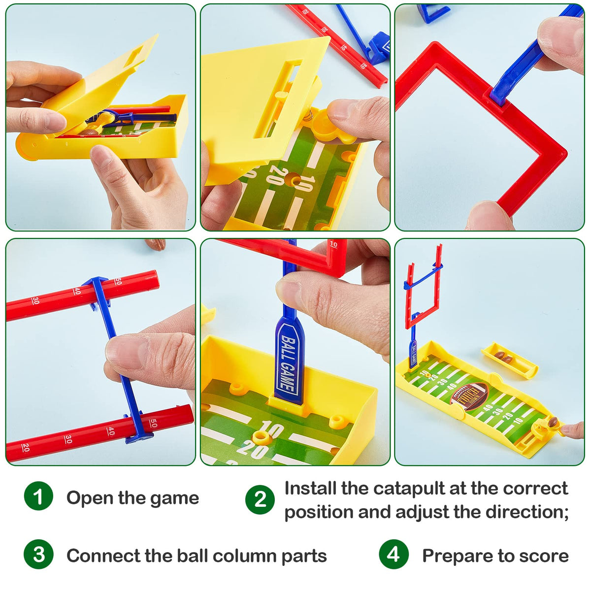 Deekin 4 Sets Mini Football Desktop Game – Portable Foam Soccer Desk Toys for Office & Parties
