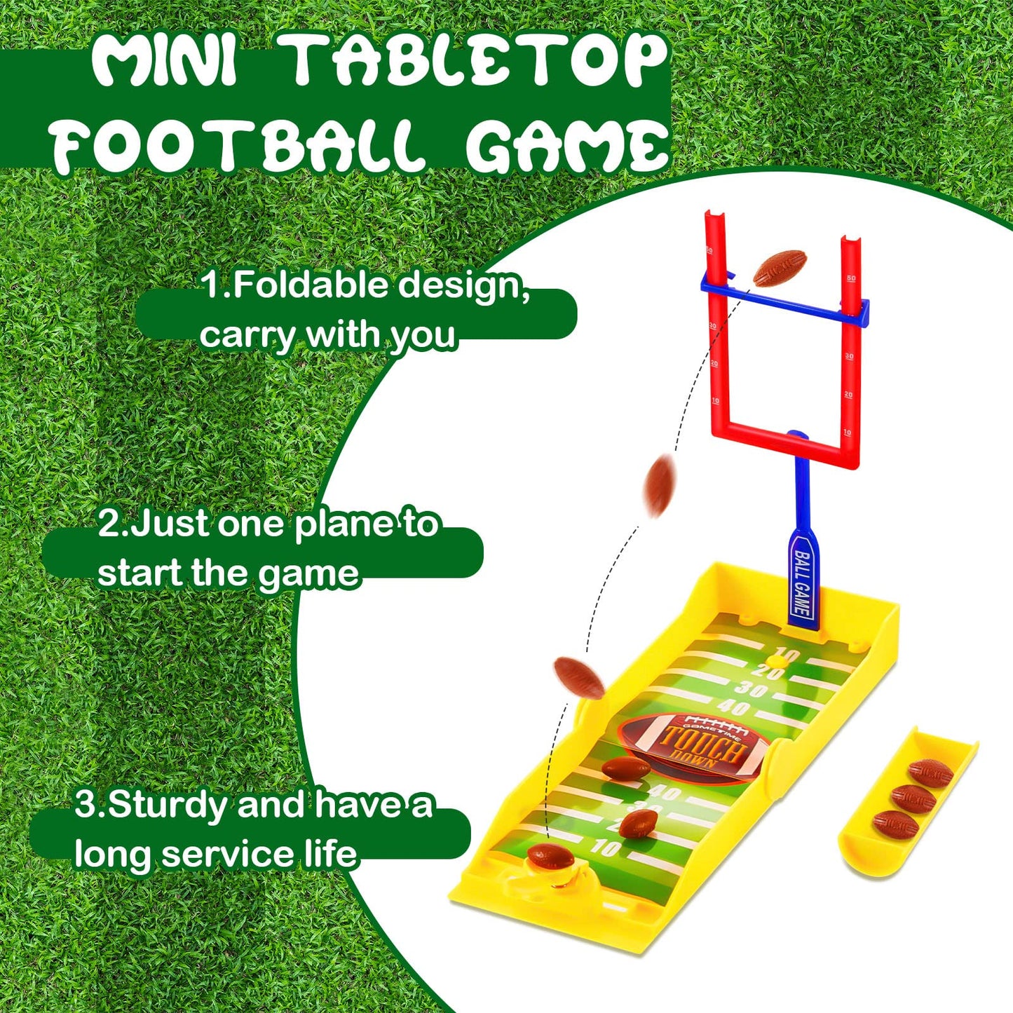 Deekin 4 Sets Mini Football Desktop Game – Portable Foam Soccer Desk Toys for Office & Parties