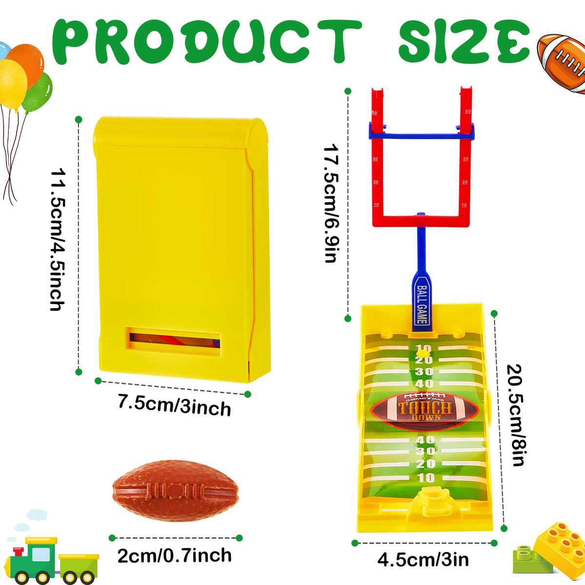 Deekin 4 Sets Mini Football Desktop Game – Portable Foam Soccer Desk Toys for Office & Parties