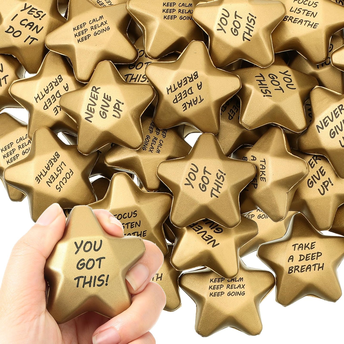 Deekin 36-Piece Star Foam Stress Balls – Mini 1.6" Squeeze Toys