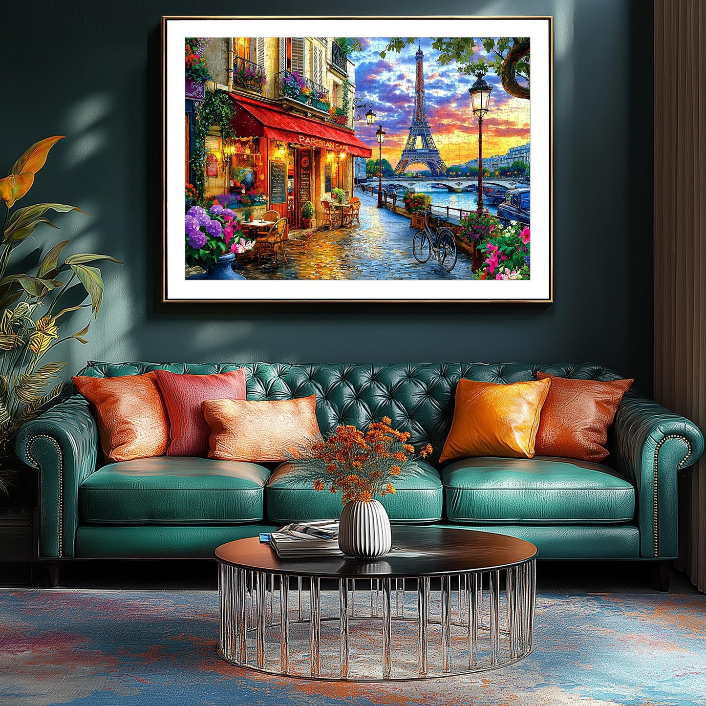 Deepcom 1000-Piece Paris Twilight Puzzle for Adults – Eiffel Tower & Seine Scene, Stress Relief