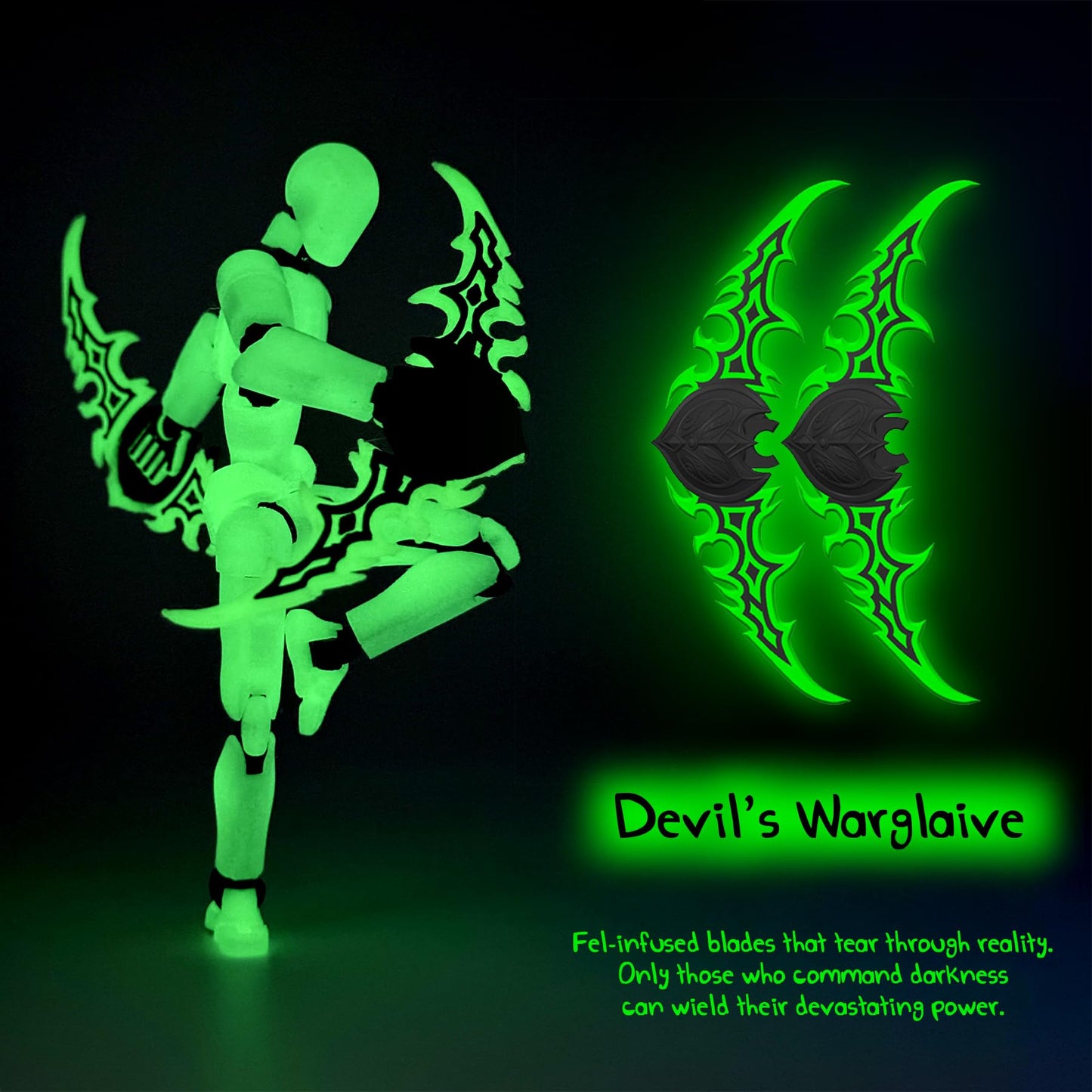 Deeplus Glowing Titan 13 Action Figure Set – Preassembled T13 with Weapons & Accessories