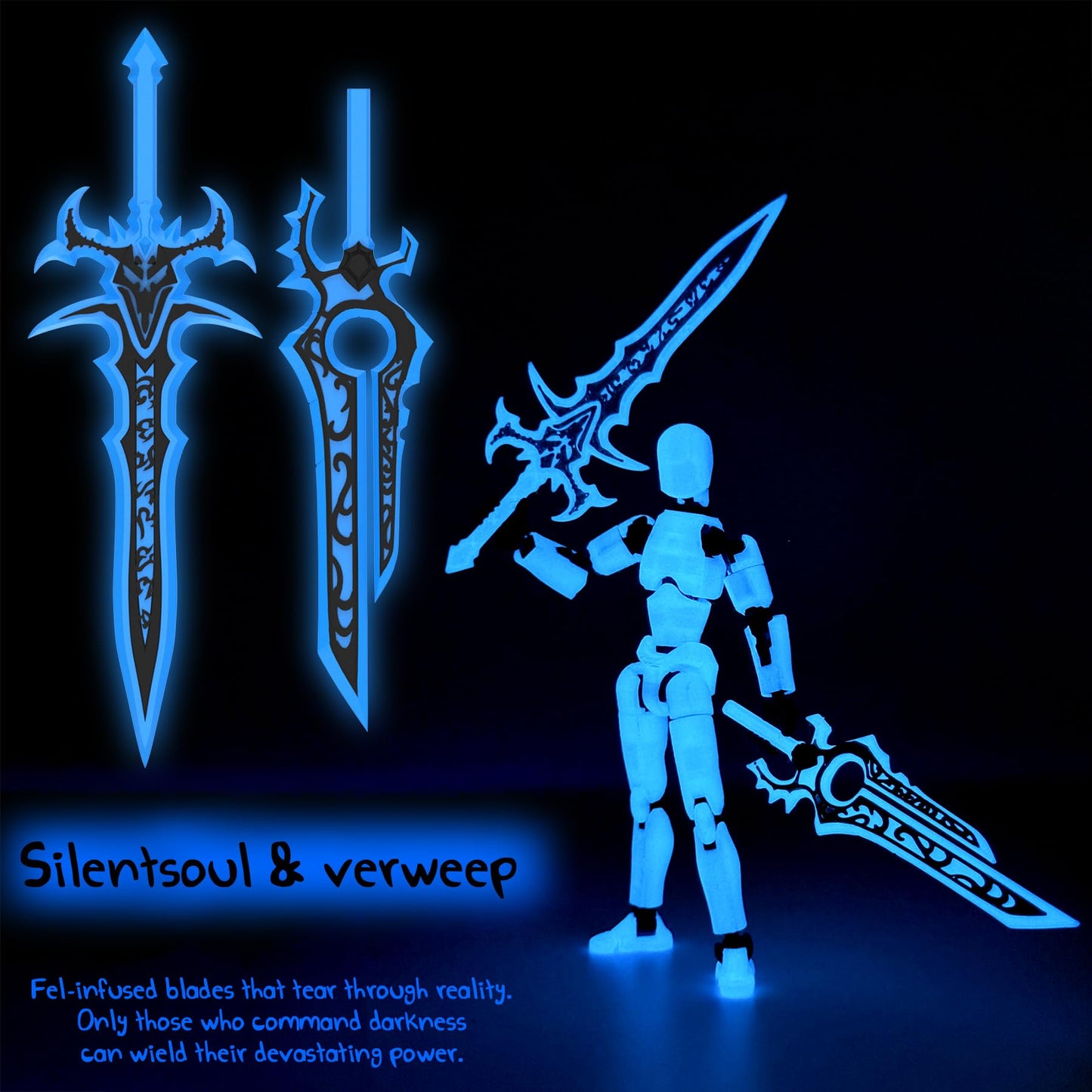 Deeplus Glowing Titan 13 Action Figure Set – Preassembled T13 with Weapons & Accessories