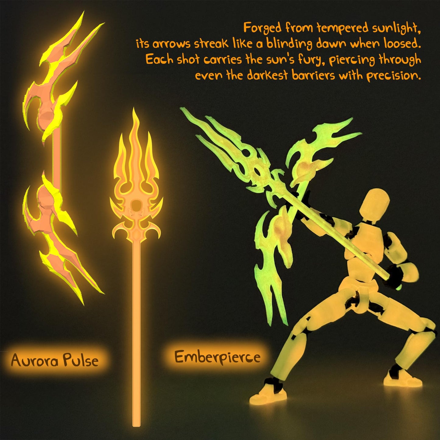 Deeplus Glowing Titan 13 Action Figure Set – Preassembled T13 with Weapons & Accessories