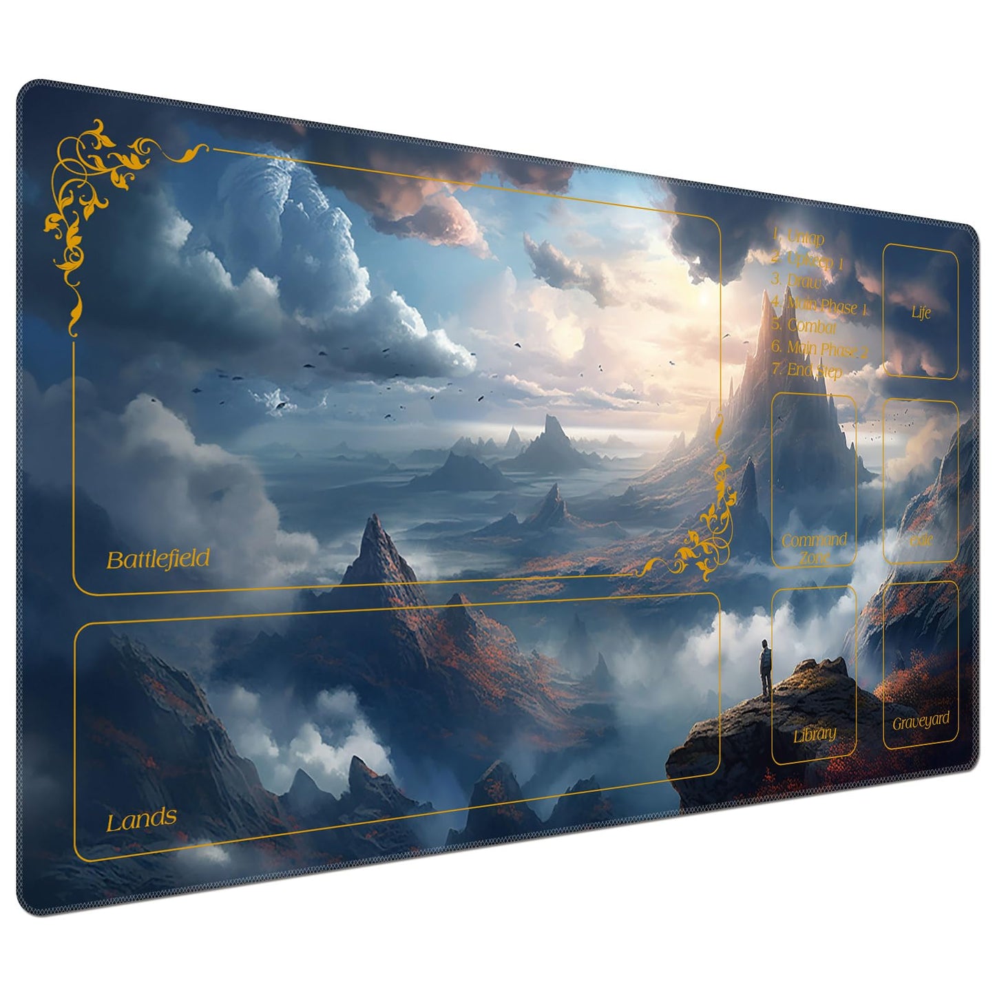 DEGDFSGR MTG Playmat 24x14 — Non-Slip Zone Surface for TCG/Card Games