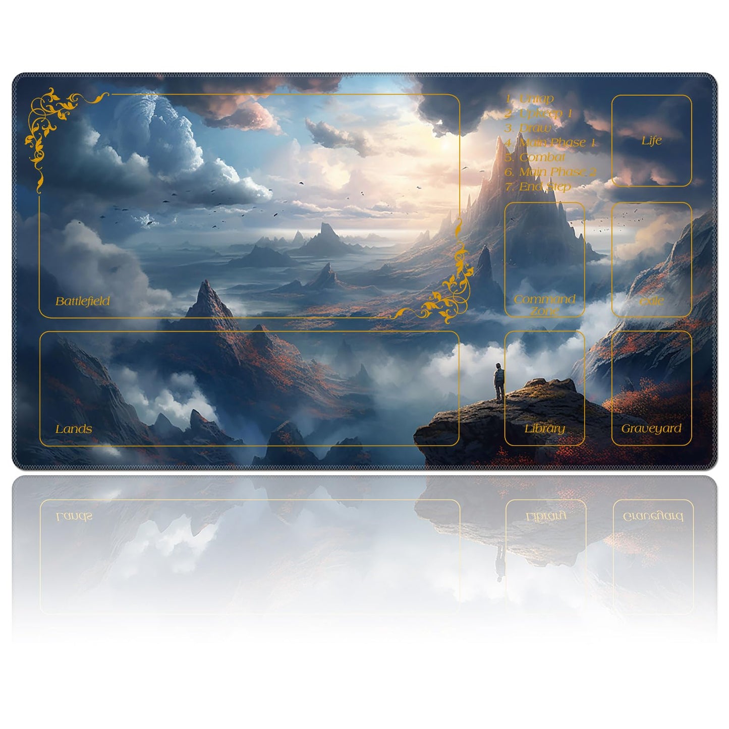 DEGDFSGR MTG Playmat 24x14 — Non-Slip Zone Surface for TCG/Card Games