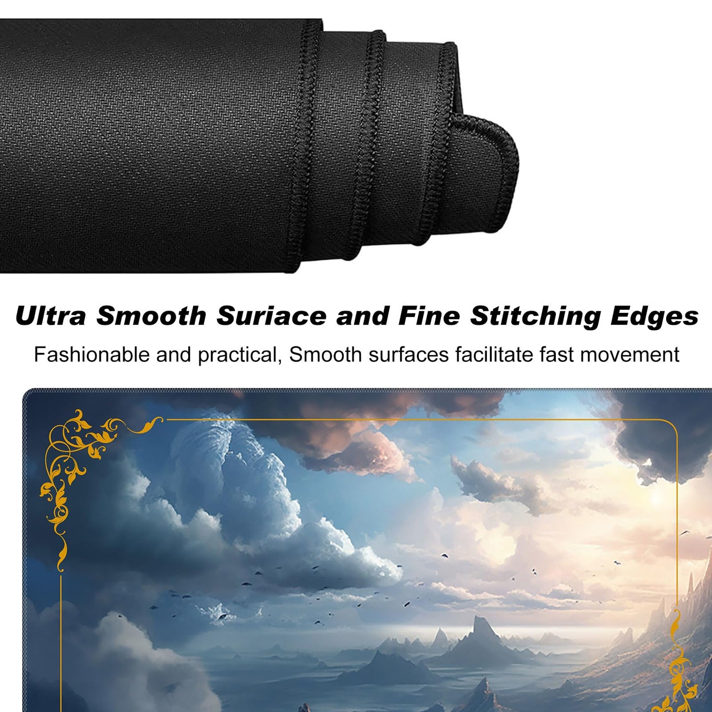 DEGDFSGR MTG Playmat 24x14 — Non-Slip Zone Surface for TCG/Card Games