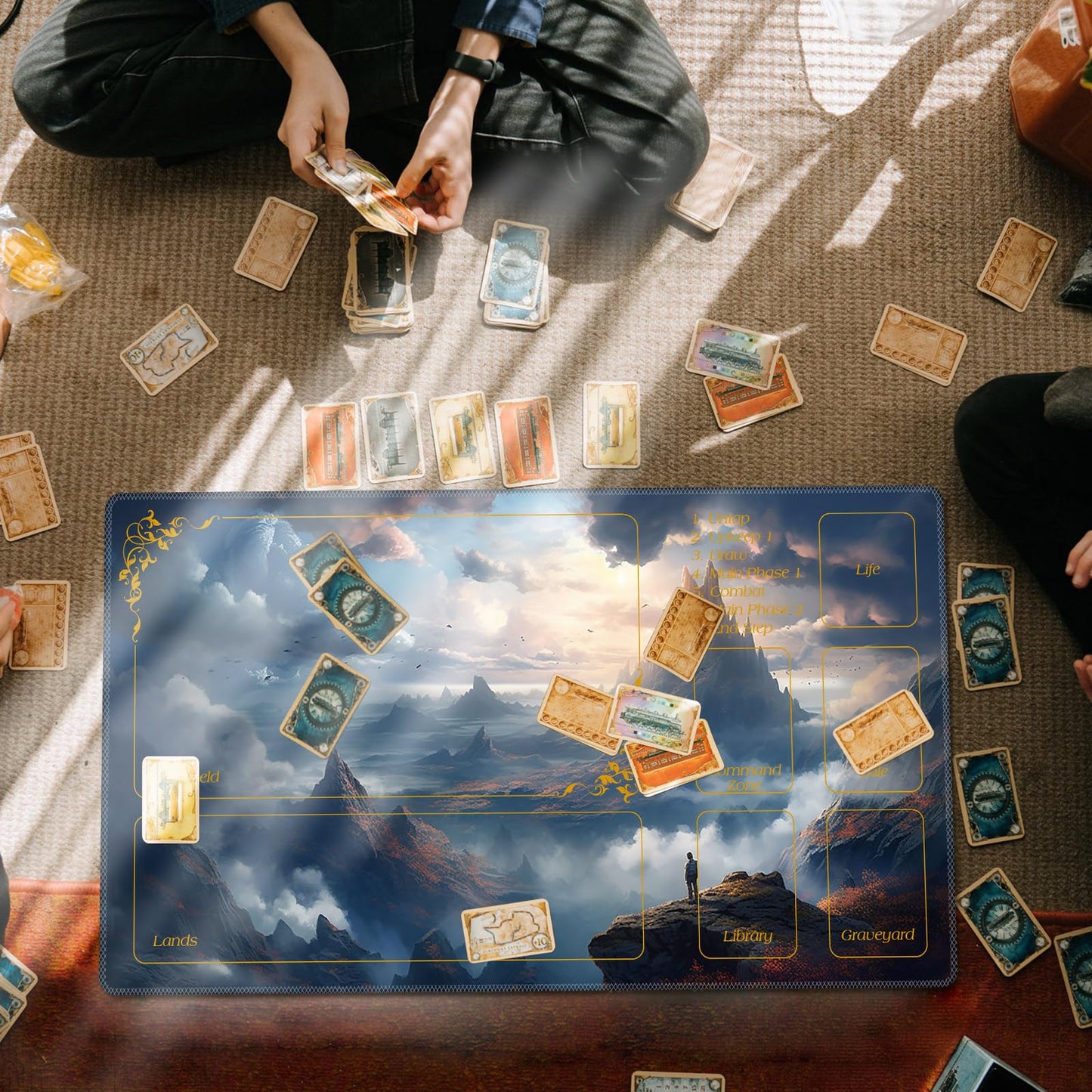 DEGDFSGR MTG Playmat 24x14 — Non-Slip Zone Surface for TCG/Card Games