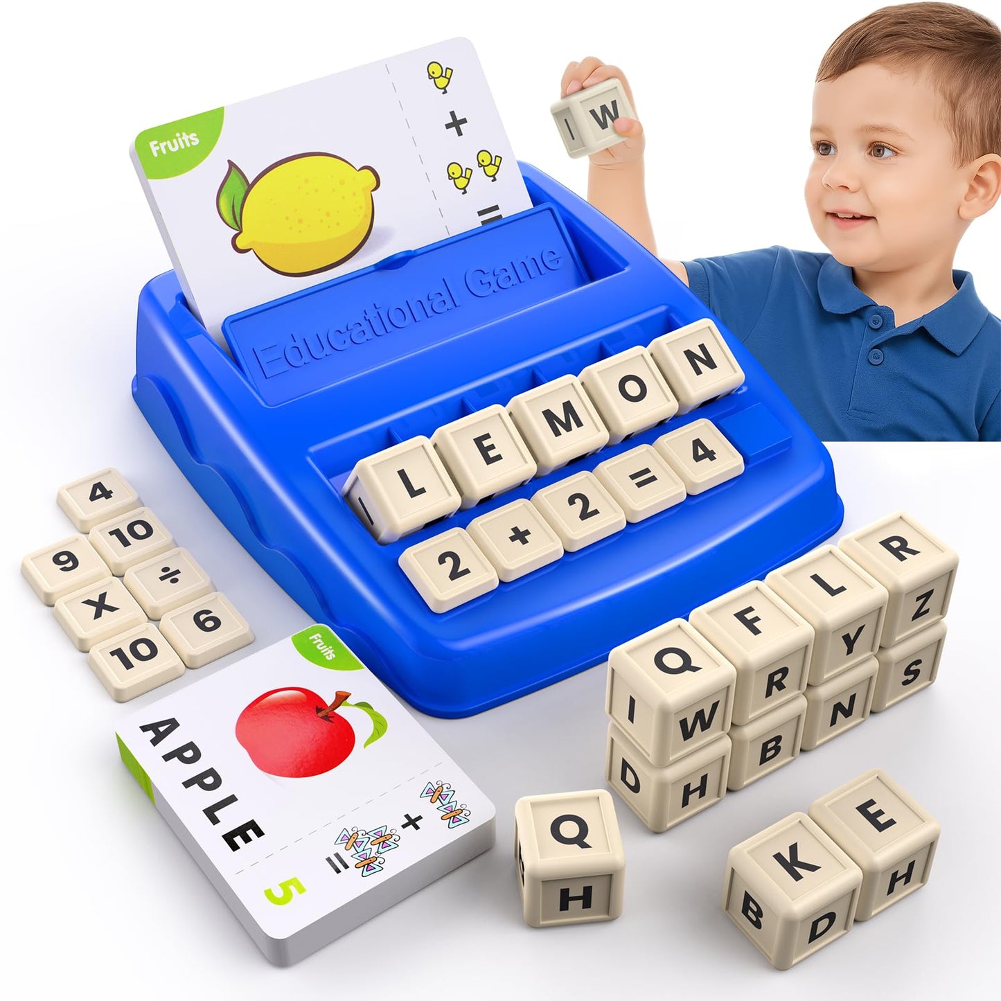 DEGIDEGI Educational Toys for Kids 3-8 | Matching Letter Spelling & Math Game