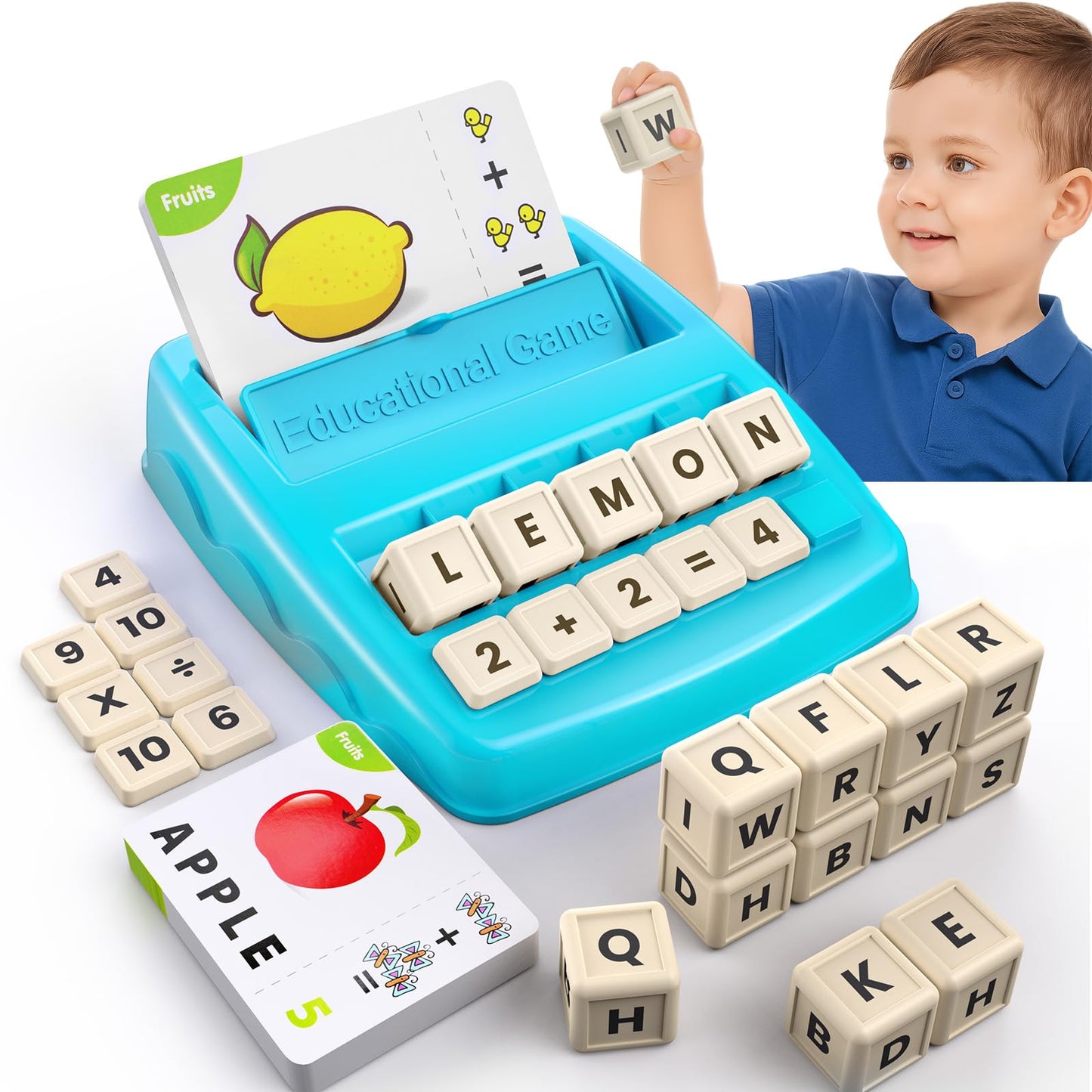 DEGIDEGI Educational Toys: Matching Letter Spelling & Early Math Game for Kids 3-8