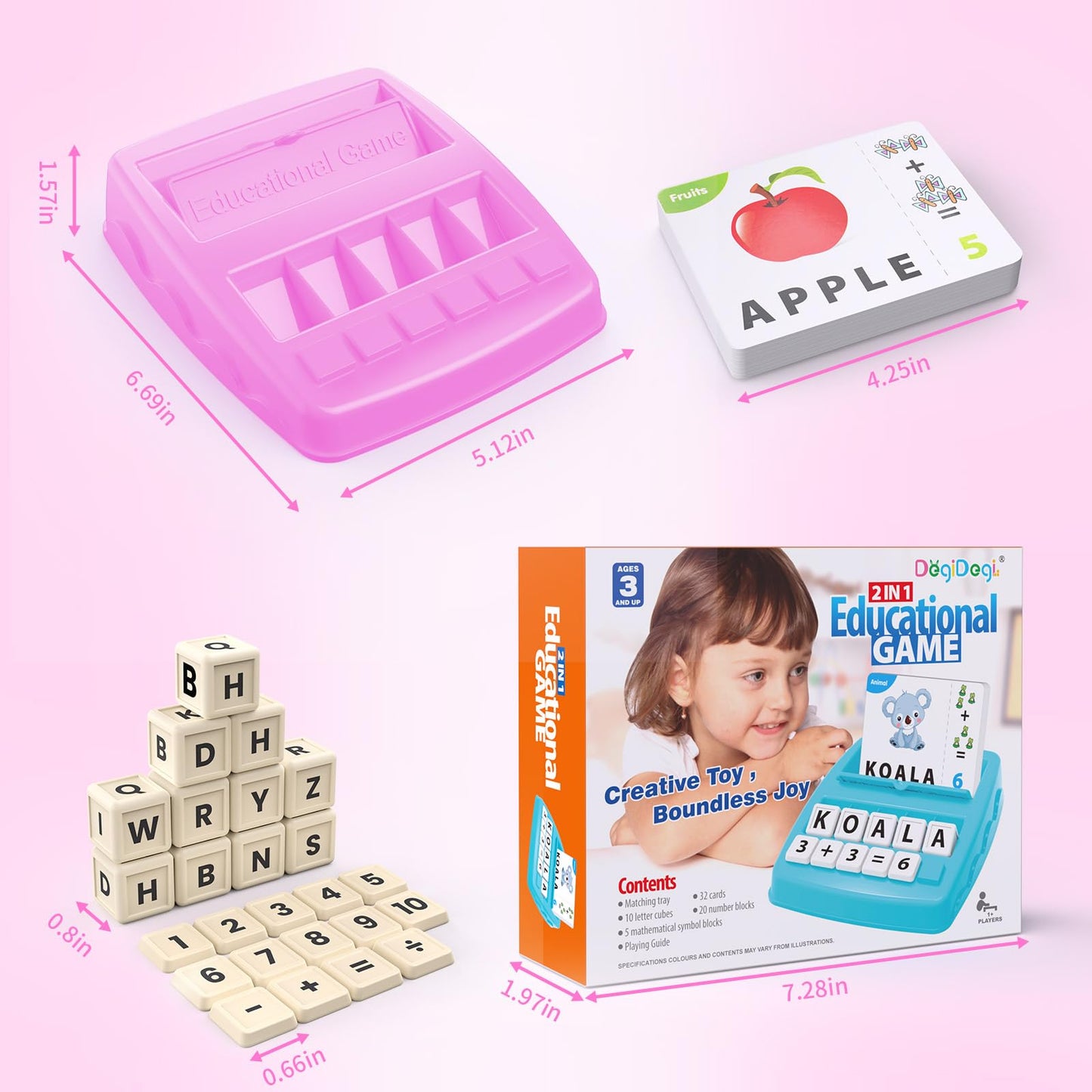 DEGIDEGI Educational Toys for Kids 3–8 | Matching Letter Spelling & ABC Learning