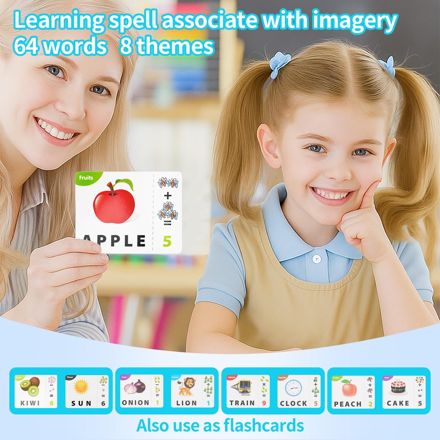 DEGIDEGI Educational Toys: Matching Letter Spelling & Early Math Game for Kids 3-8