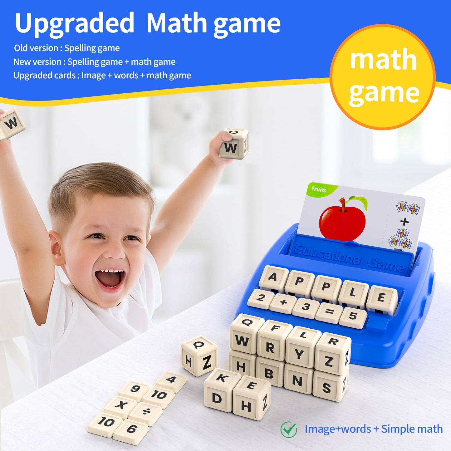 DEGIDEGI Educational Toys for Kids 3-8 | Matching Letter Spelling & Math Game