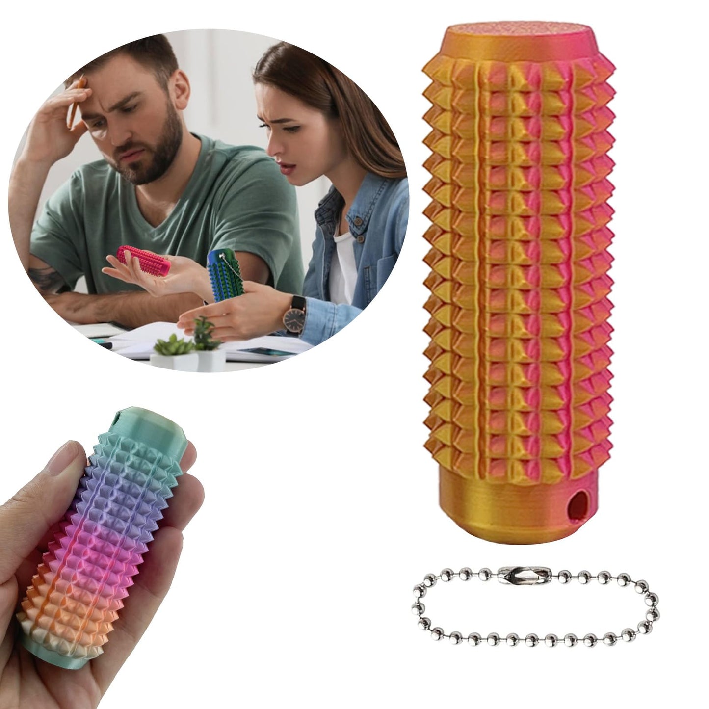 Deiviko Little Ouchies Fidget Stim Tool – Pocket Roller Pendant for Calm, Focus, and Fun