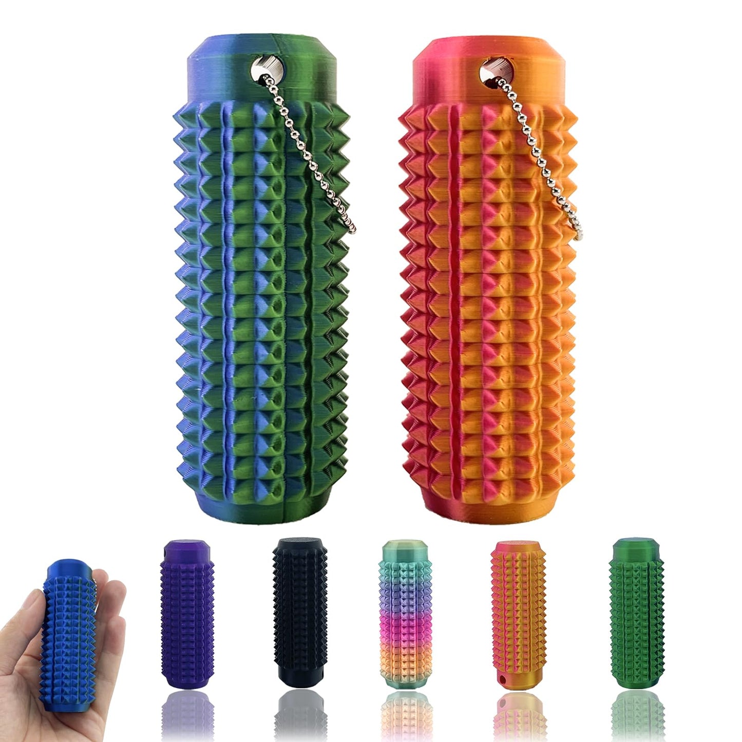 Deiviko Little Ouchies Fidget – Portable Spiky Sensory Keychain (2-Pack) for Focus and Calm