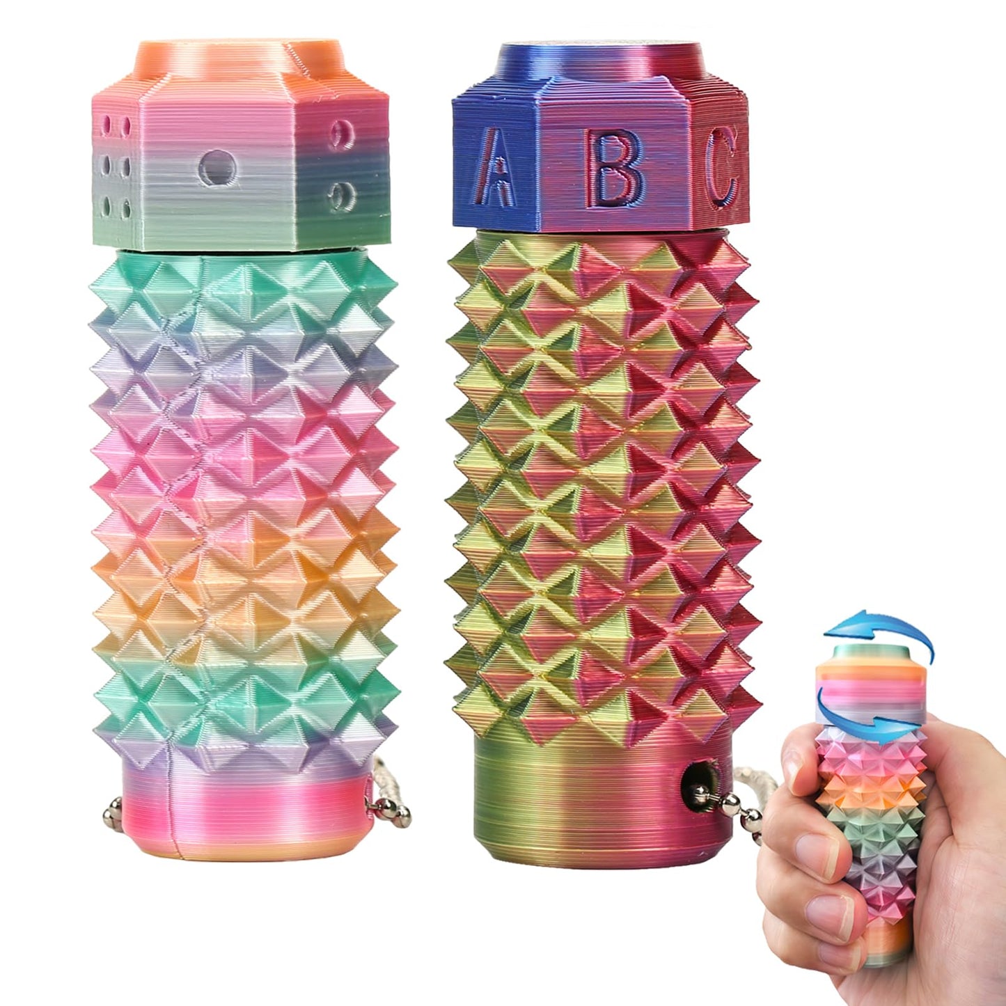 Deiviko Little Ouchies Fidget Keychain – Spiky Grippie Stim Tool