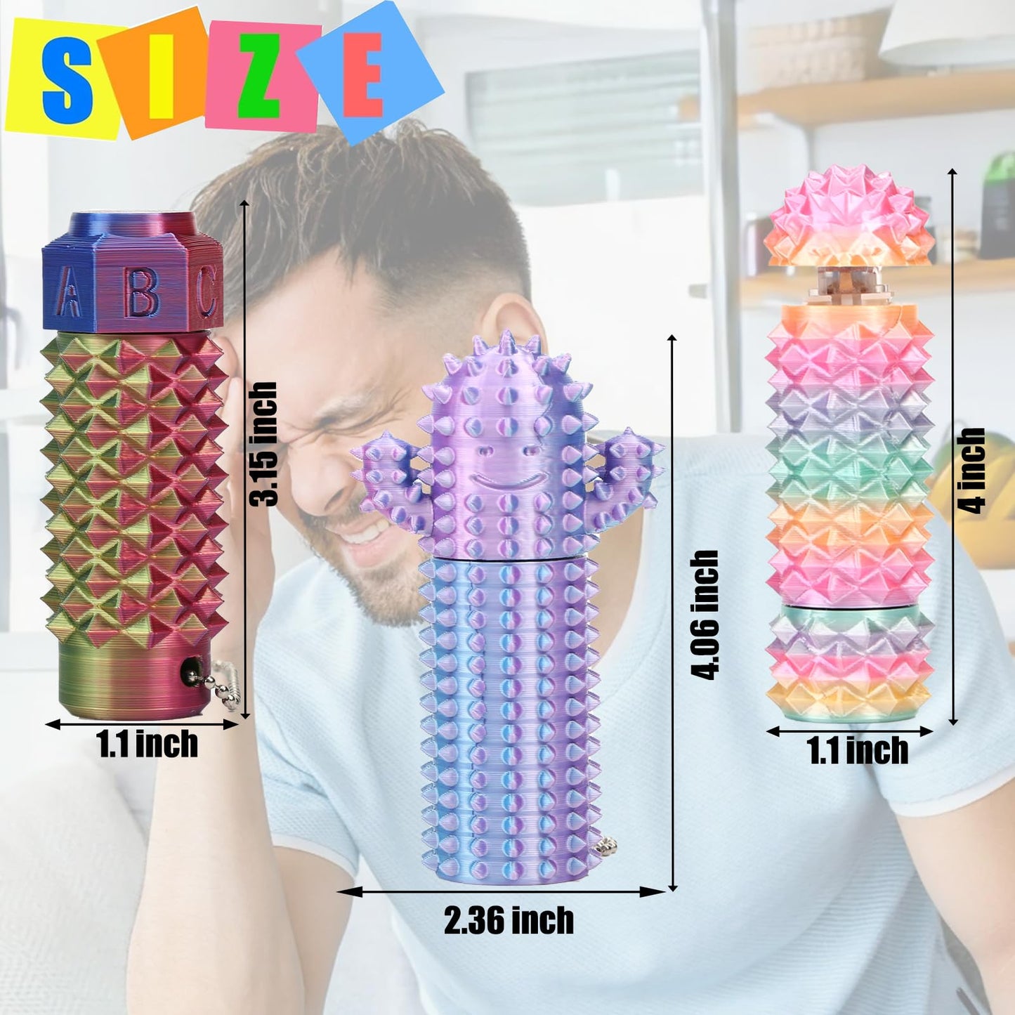 Deiviko Little Ouchies Fidget Keychain – Spiky Grippie Stim Tool
