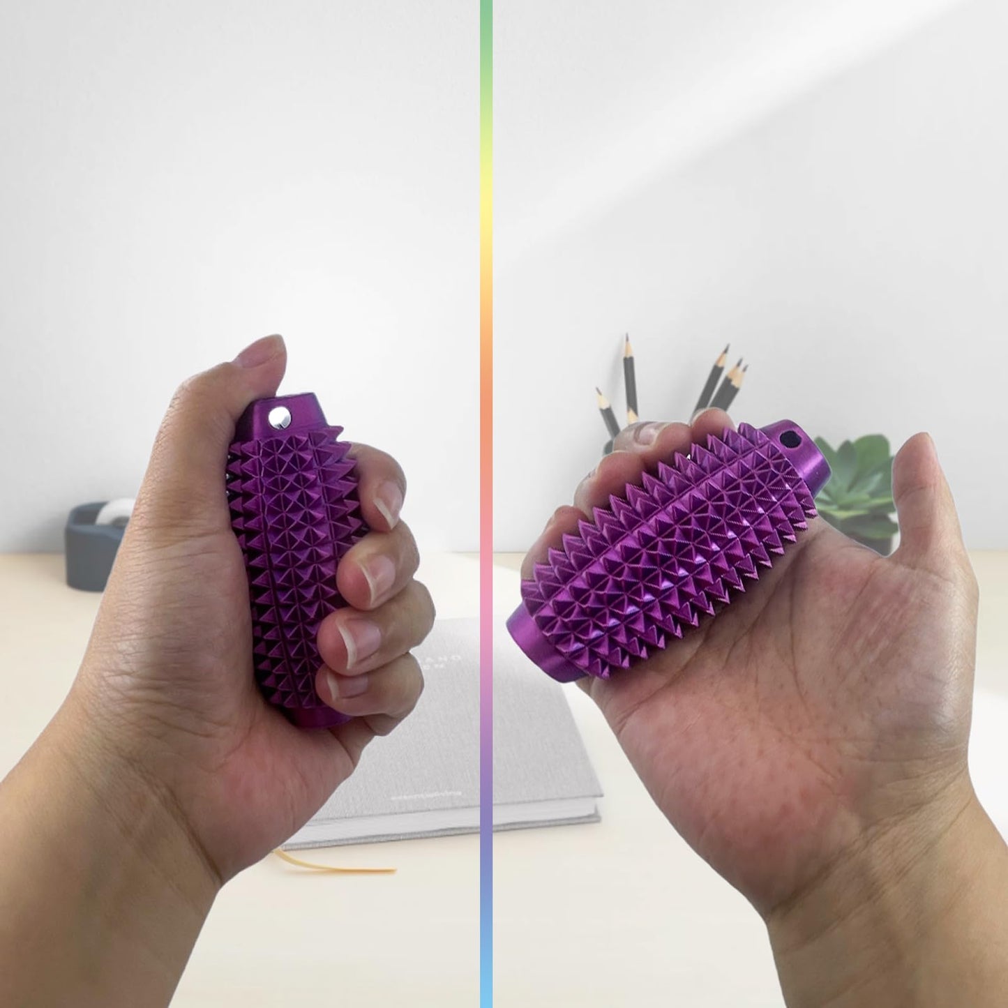 Deiviko 2PCS Upgrade Little Ouchies Fidget – Spiky Grippie Keychain