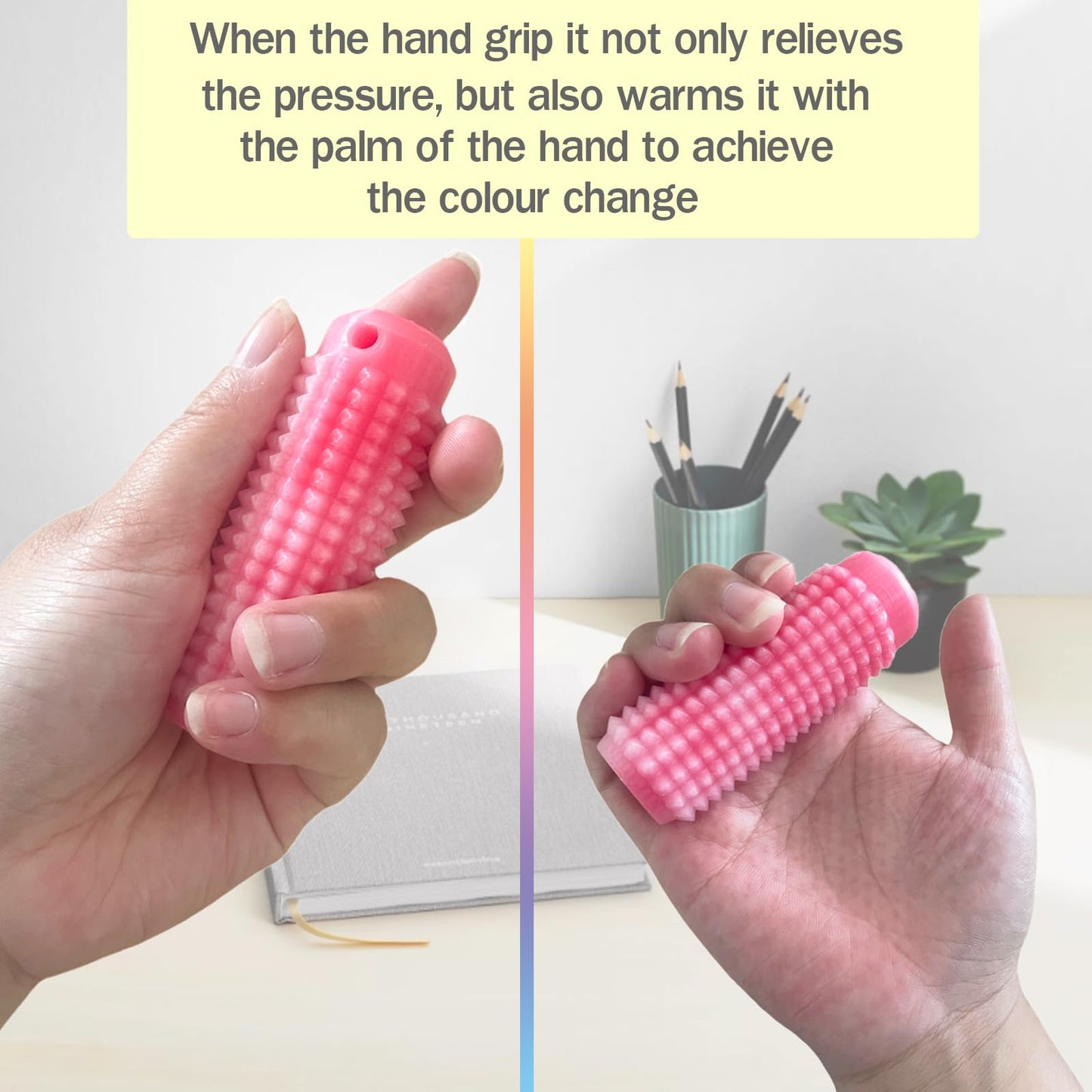 Deiviko Little Ouchies Fidget Set – Color-Changing Venting Key Pendant & Spiky Grippie Keychain