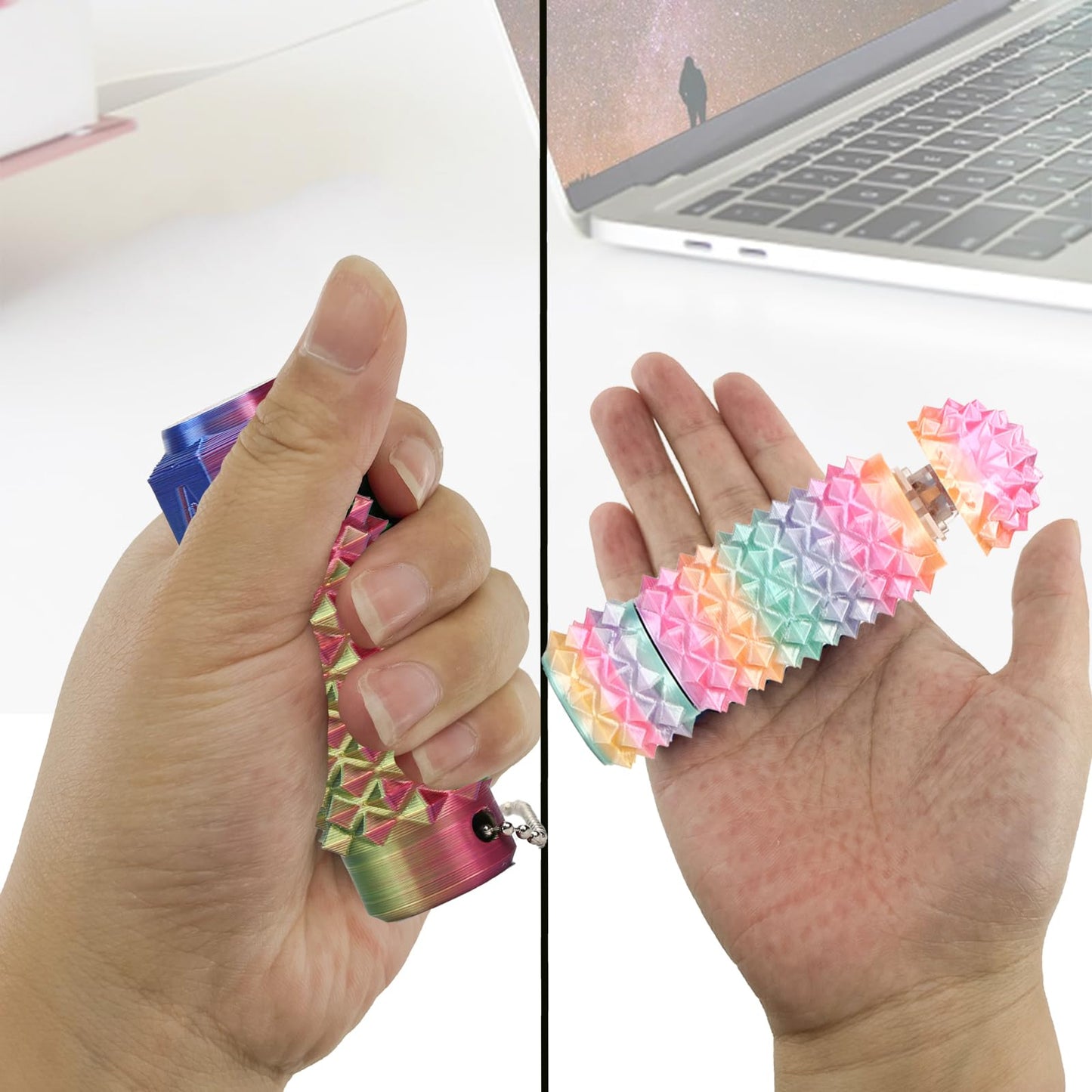 Deiviko Little Ouchies Fidget Keychain – Spiky Grippie Stim Tool