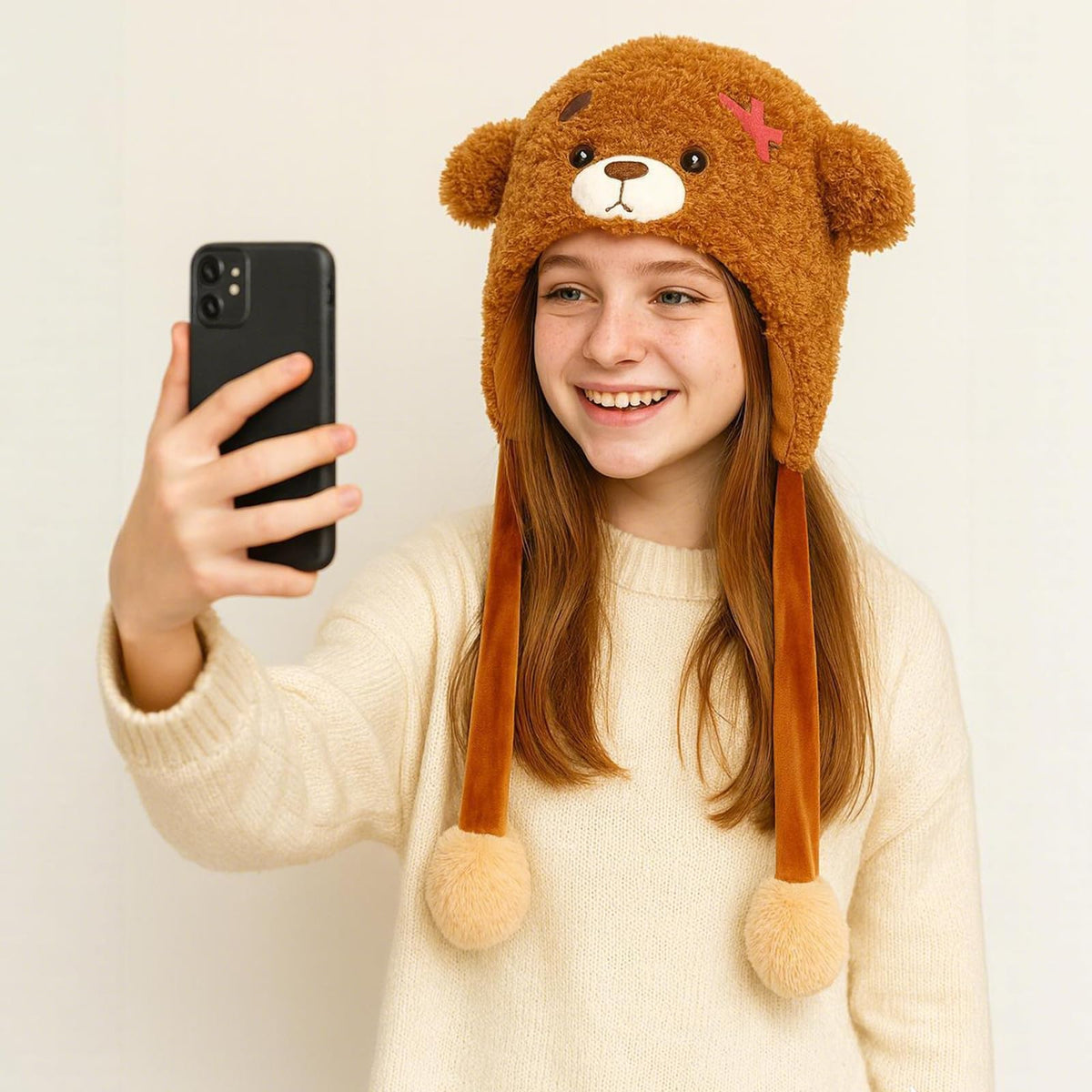 Deletoys Animal Plush Hat with Moving Ears – Fun Cosplay Hat for Kids & Adults